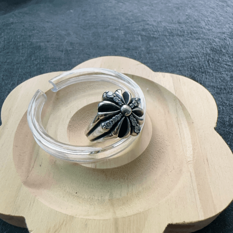 Embellished Floral Ring — Chrome Hearts jewelry