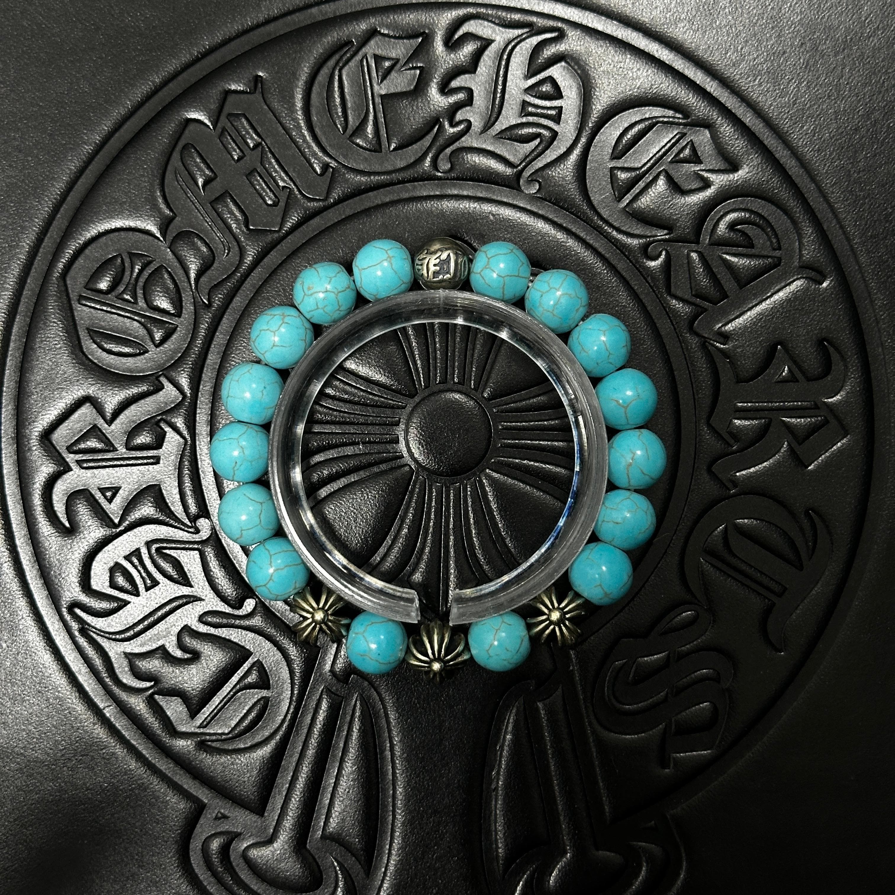 Blue Beaded Bracelet — Chrome Hearts jewelry