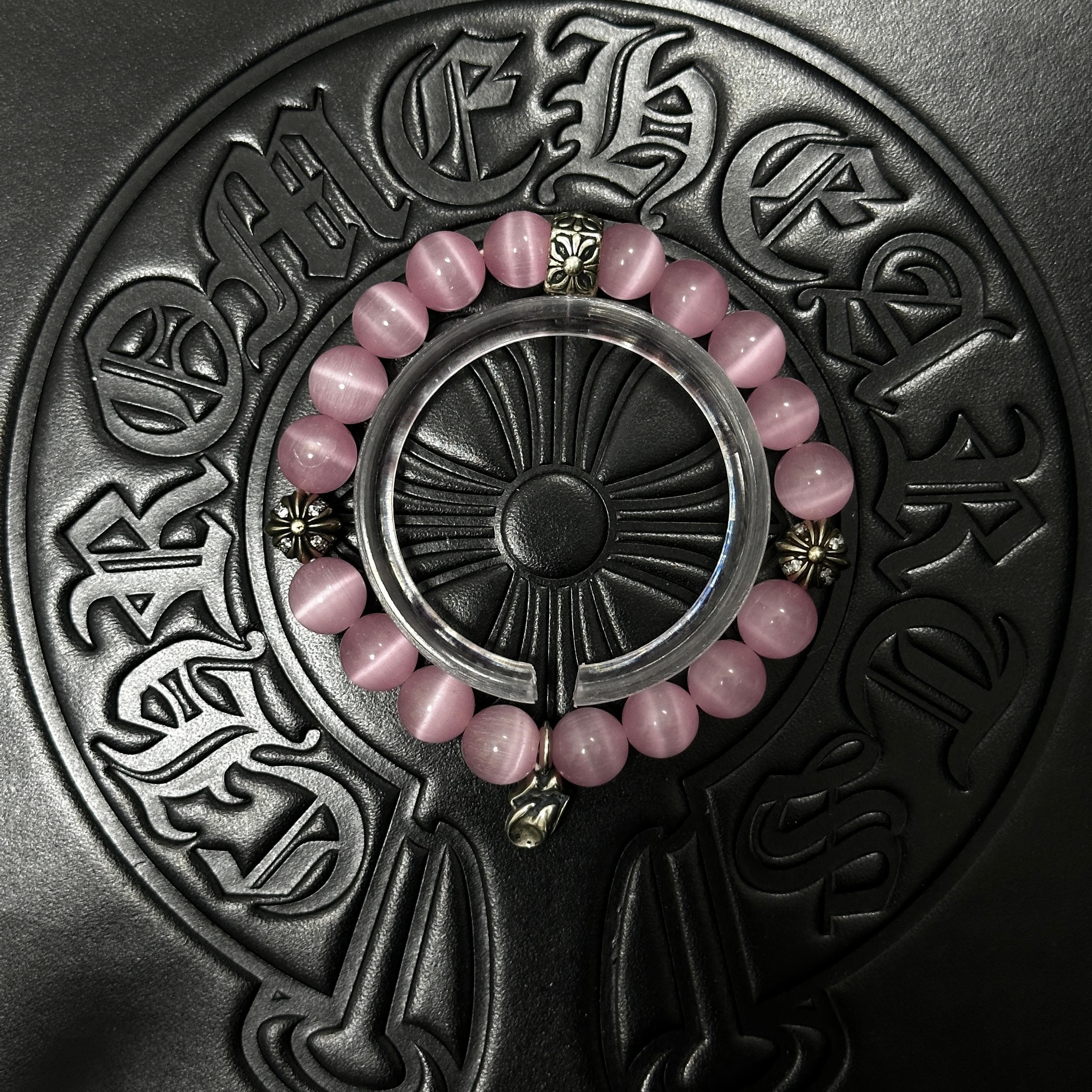 Pink Beaded Charm Bracelet — Chrome Hearts jewelry
