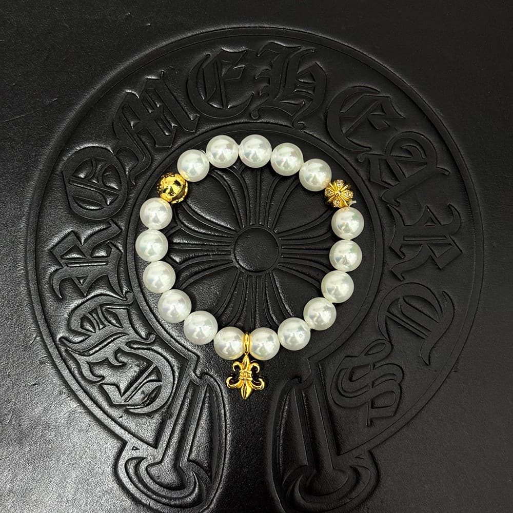 Pearl-Style Charm Bracelet — Chrome Hearts jewelry