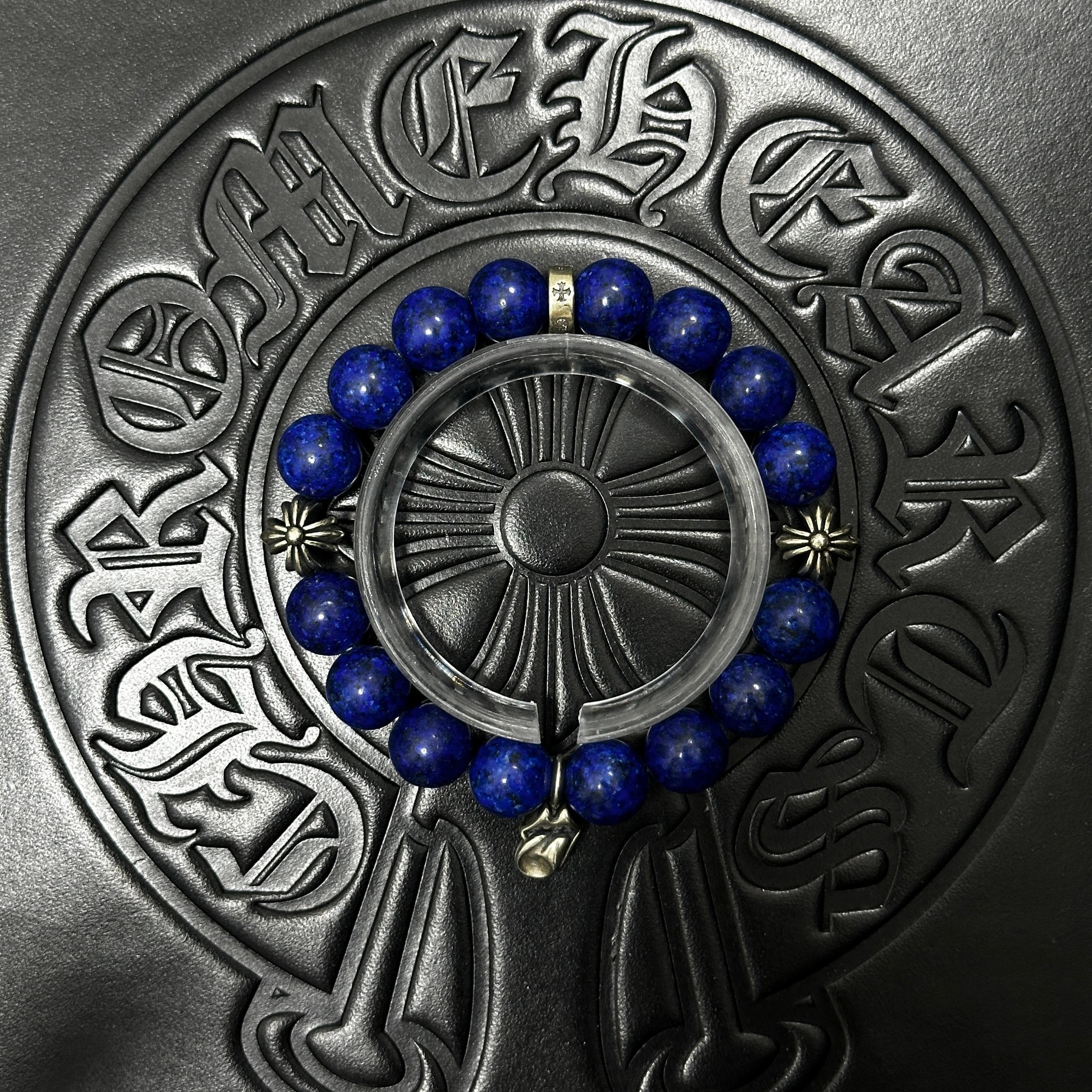 Blue Beaded Charm Bracelet — Chrome Hearts jewelry
