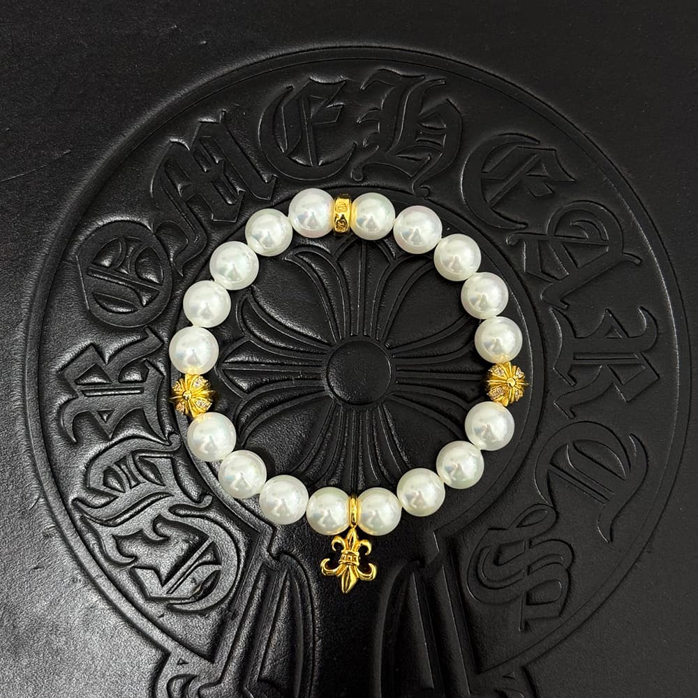 Pearl-Style Charm Bracelet — Chrome Hearts jewelry