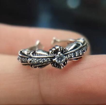 Embellished Floral Ring — Chrome Hearts jewelry