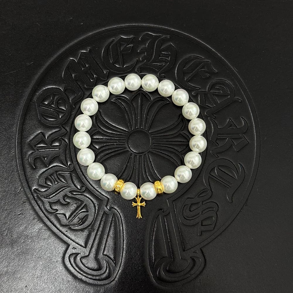 Pearl-Style Charm Bracelet — Chrome Hearts jewelry