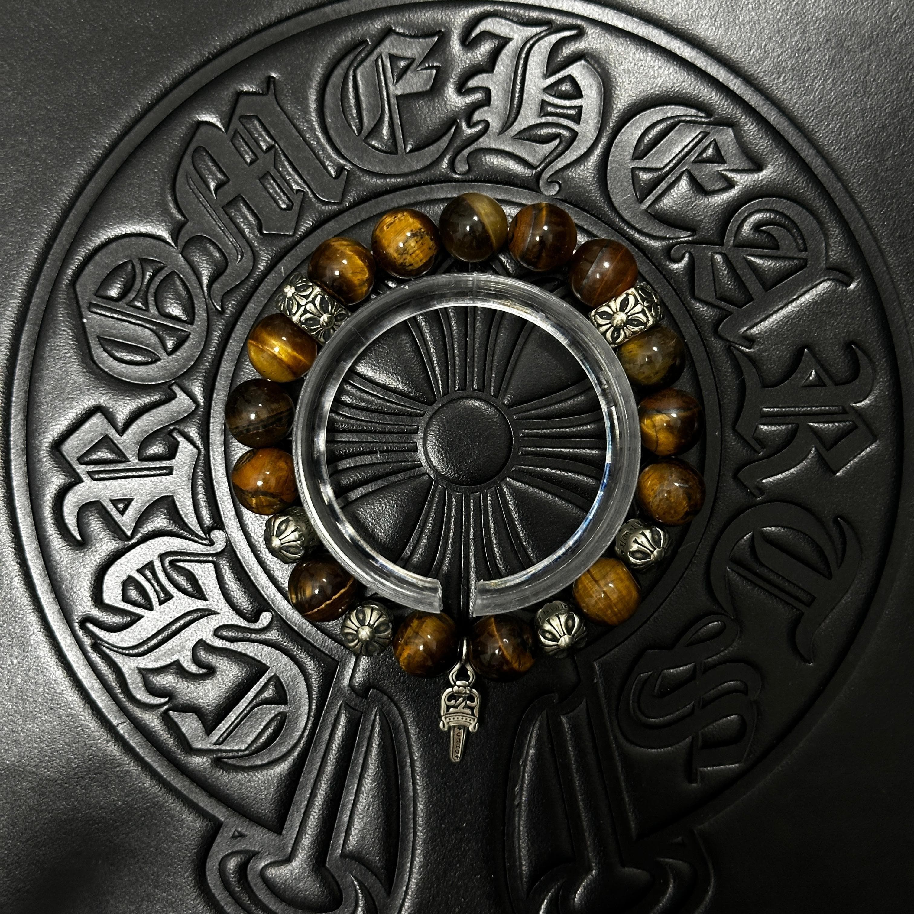 Brown Beaded Dagger Bracelet — Chrome Hearts jewelry