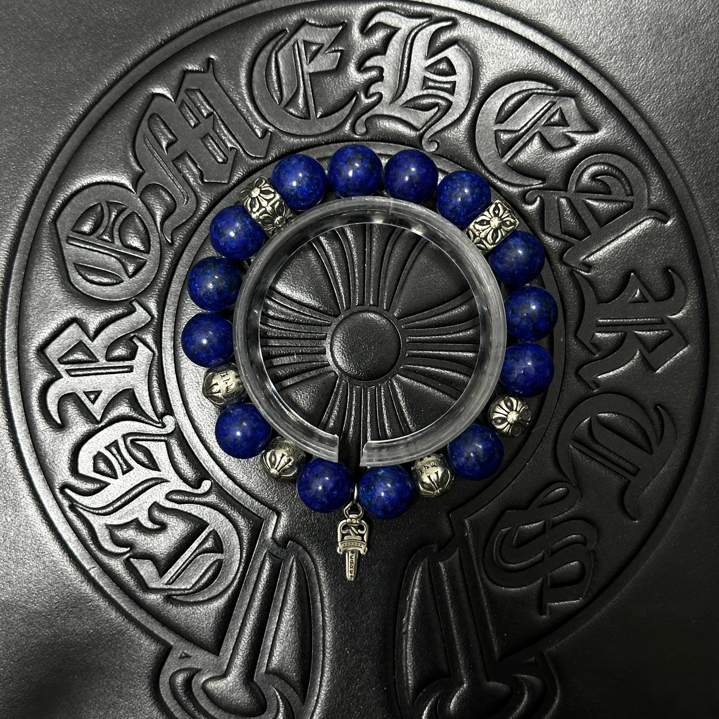 Blue Beaded Dagger Bracelet — Chrome Hearts jewelry