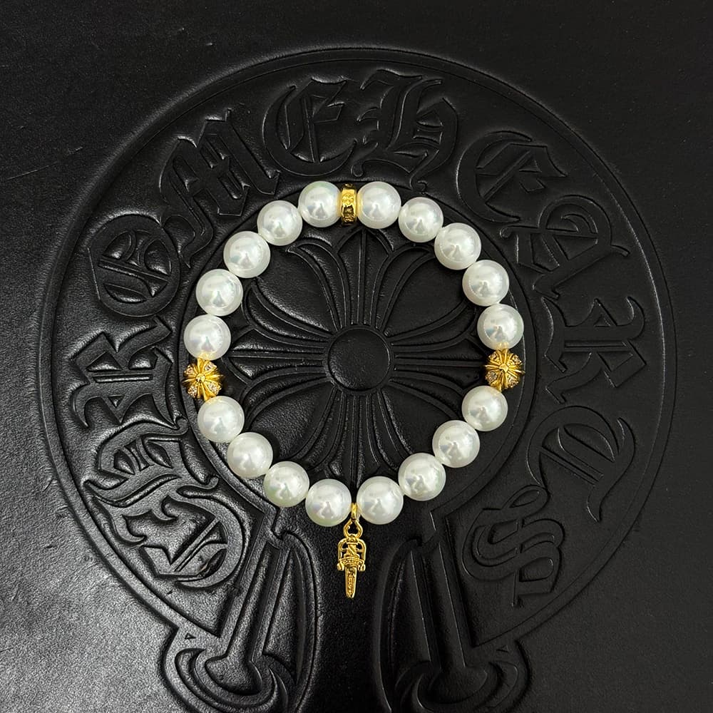 Pearl-Style Charm Bracelet — Chrome Hearts jewelry