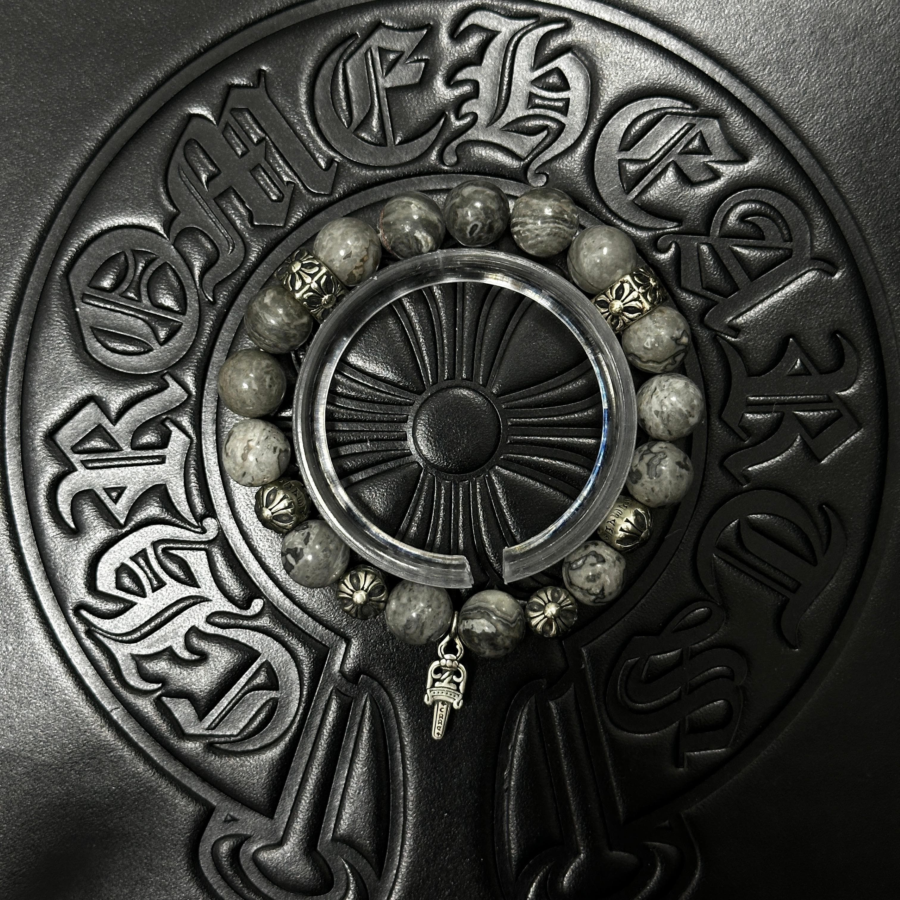 Patterned Beaded Dagger Bracelet — Chrome Hearts jewelry