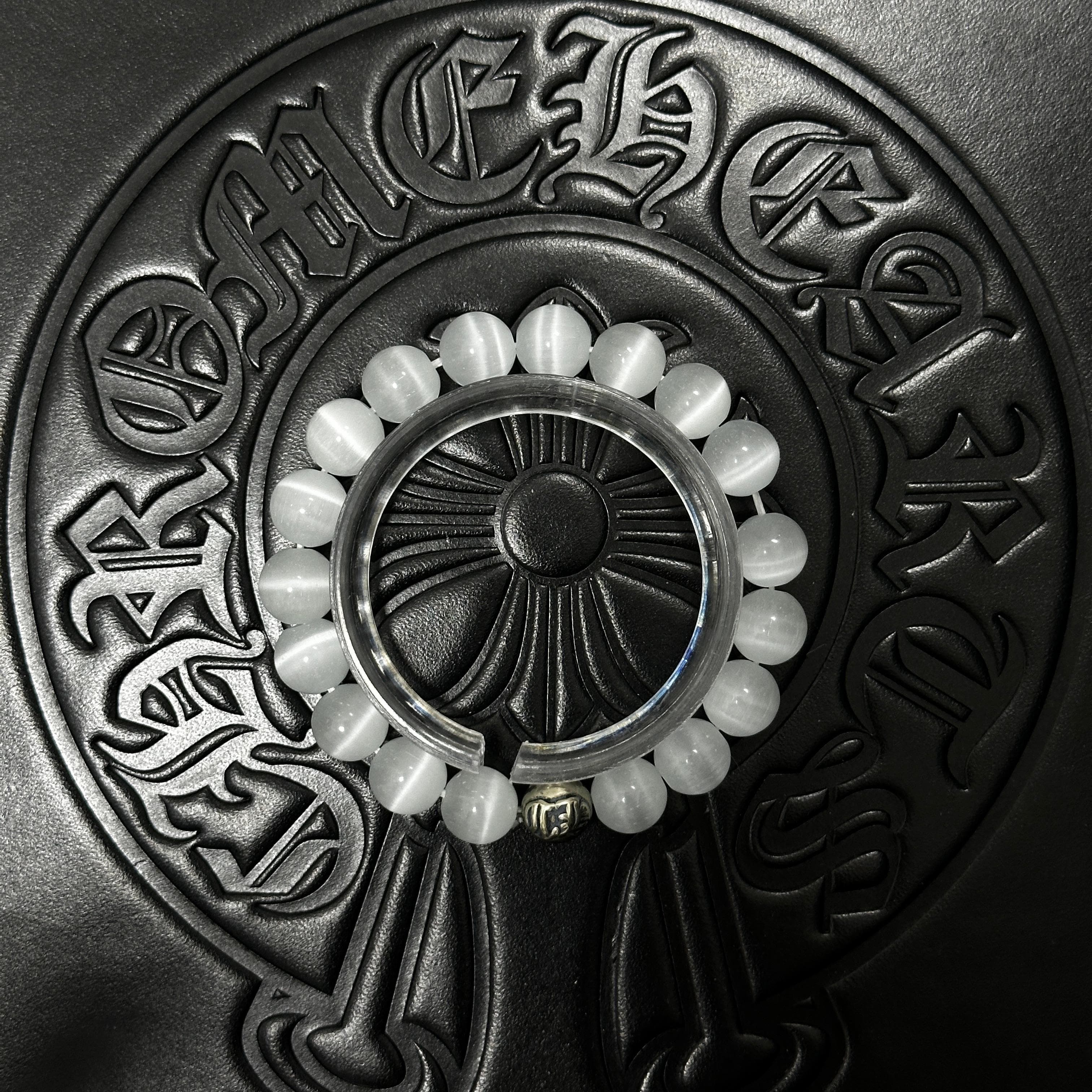 White Beaded Bracelet — Chrome Hearts jewelry
