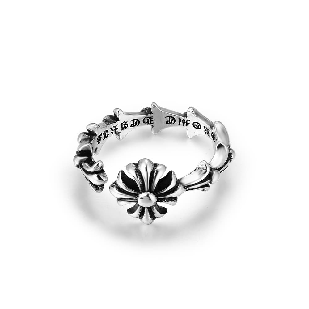 Fishbone Cross Ring — Chrome Hearts jewelry