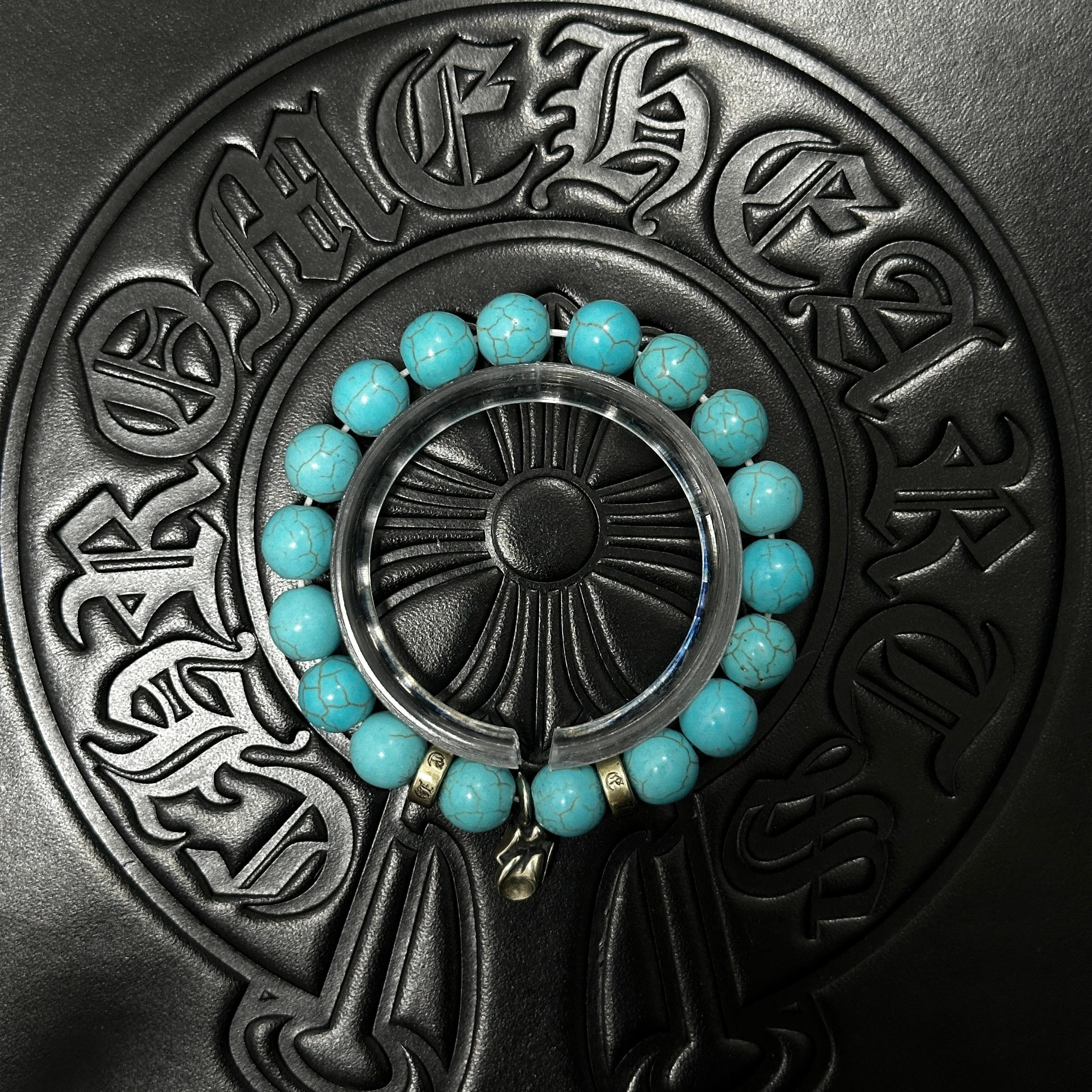 Blue Beaded Charm Bracelet — Chrome Hearts jewelry