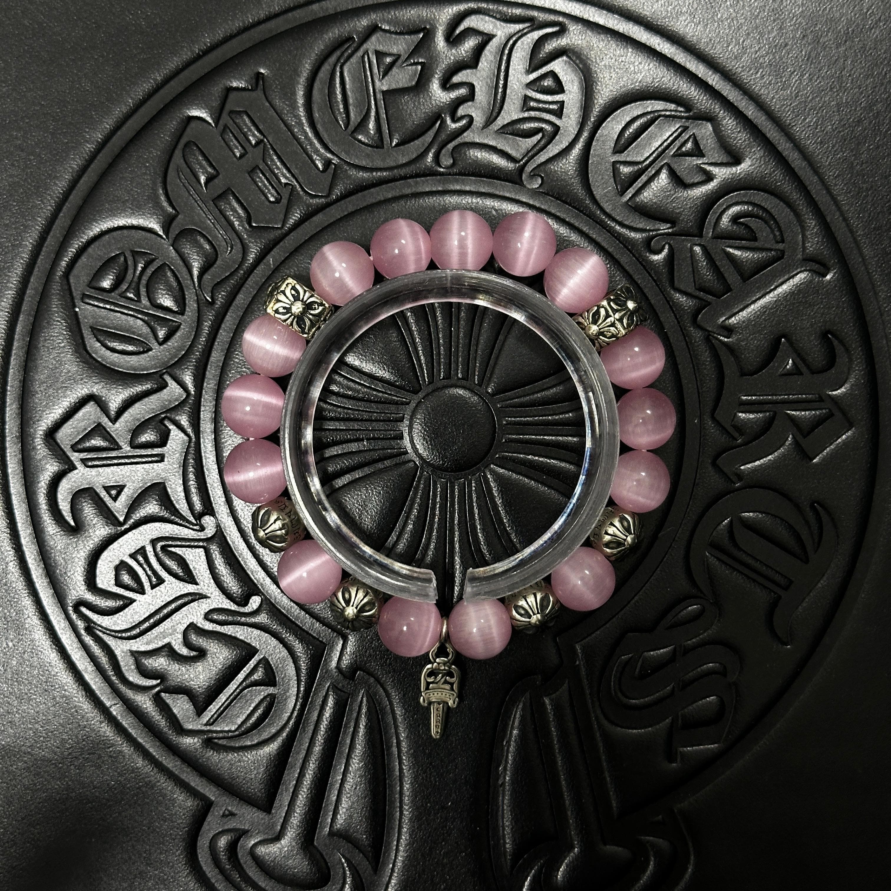 Pink Beaded Dagger Bracelet — Chrome Hearts jewelry
