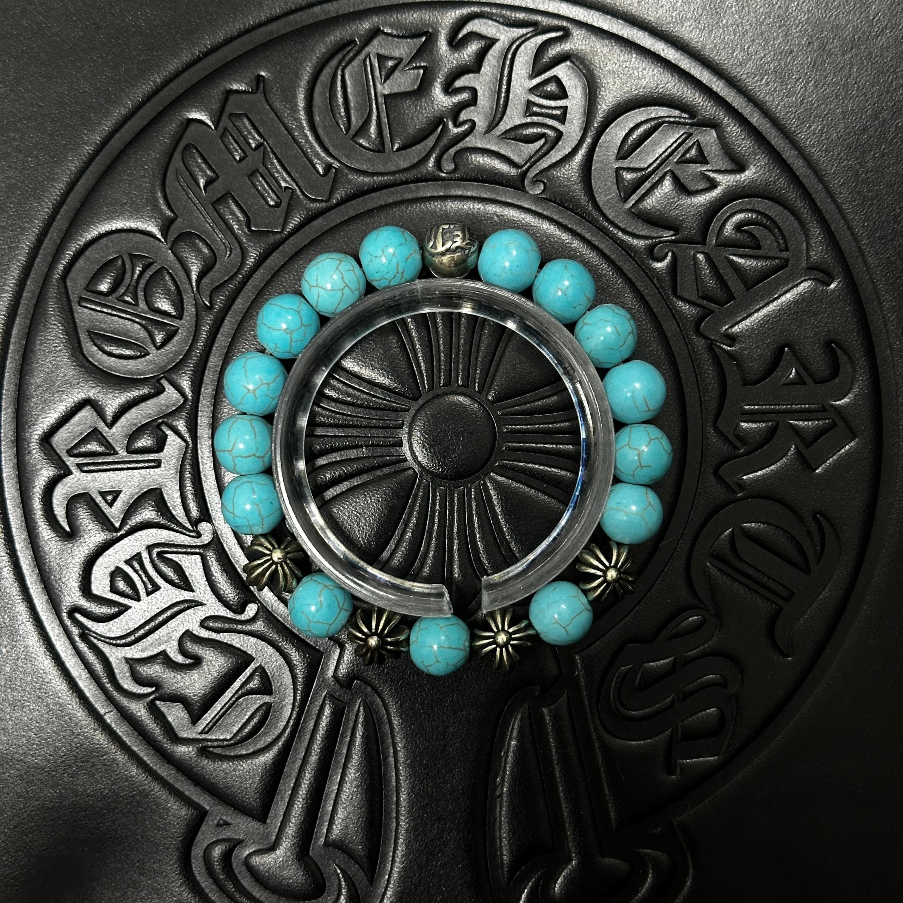 Blue Beaded Bracelet — Chrome Hearts jewelry