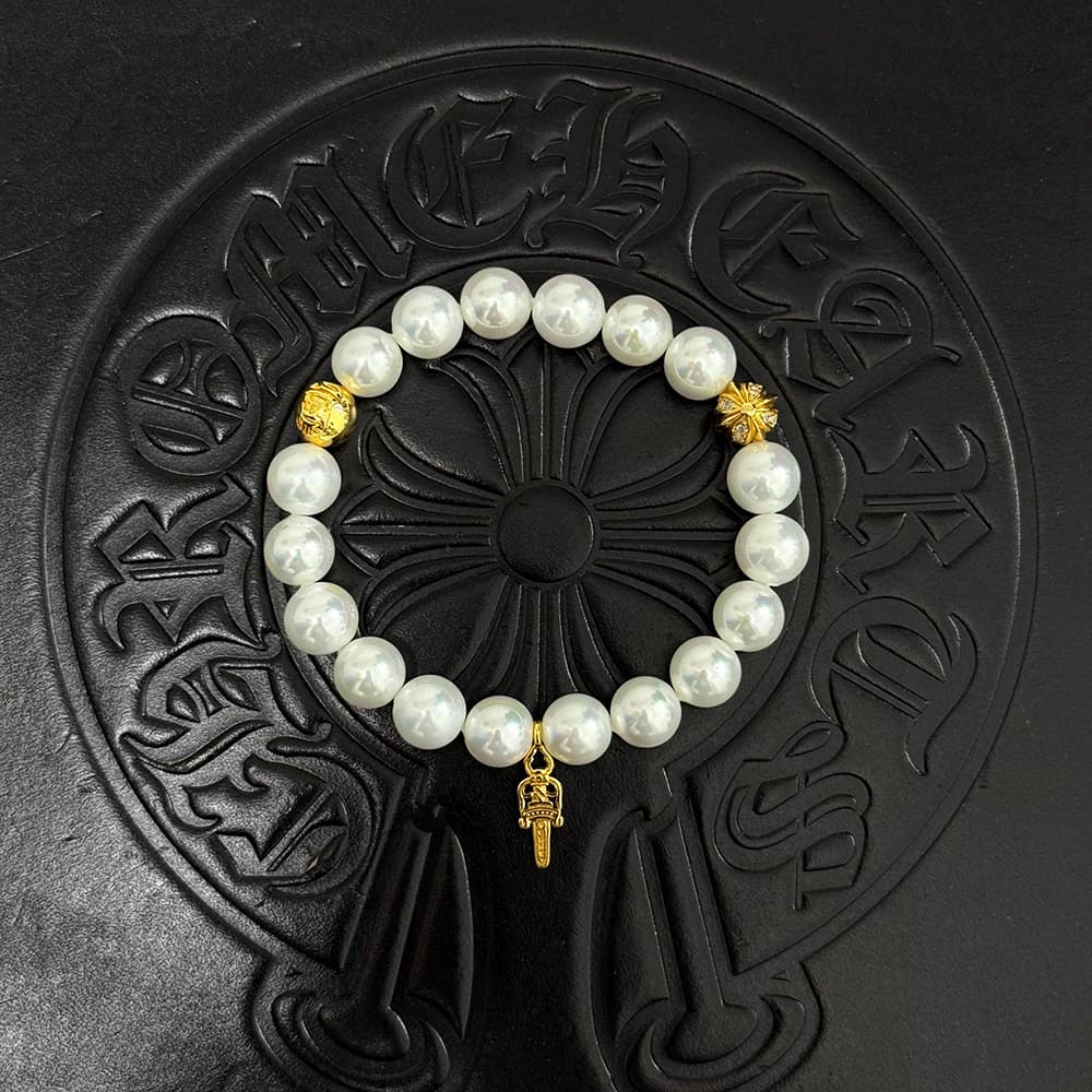 Pearl-Style Charm Bracelet — Chrome Hearts jewelry