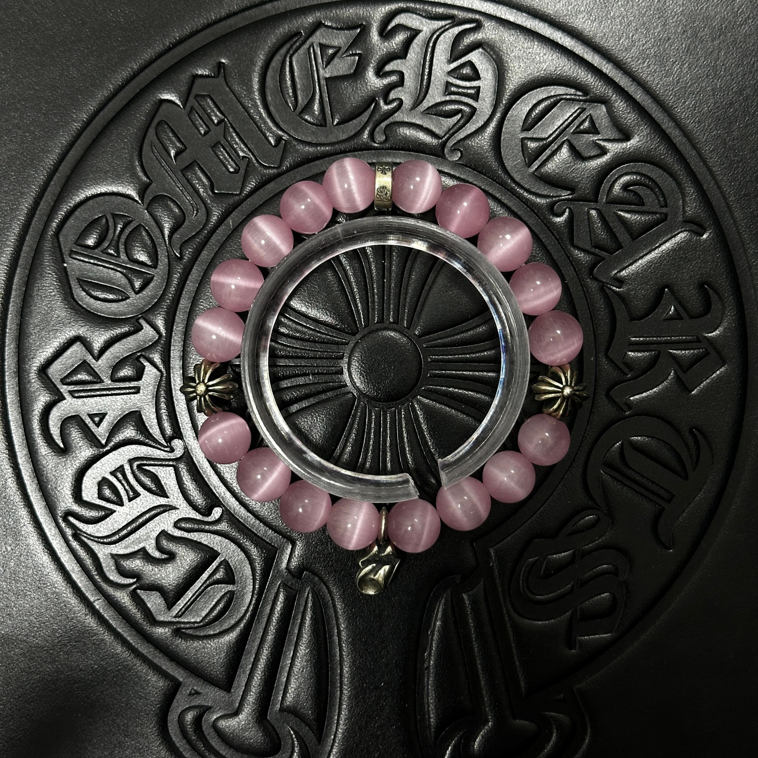 Pink Beaded Charm Bracelet — Chrome Hearts jewelry