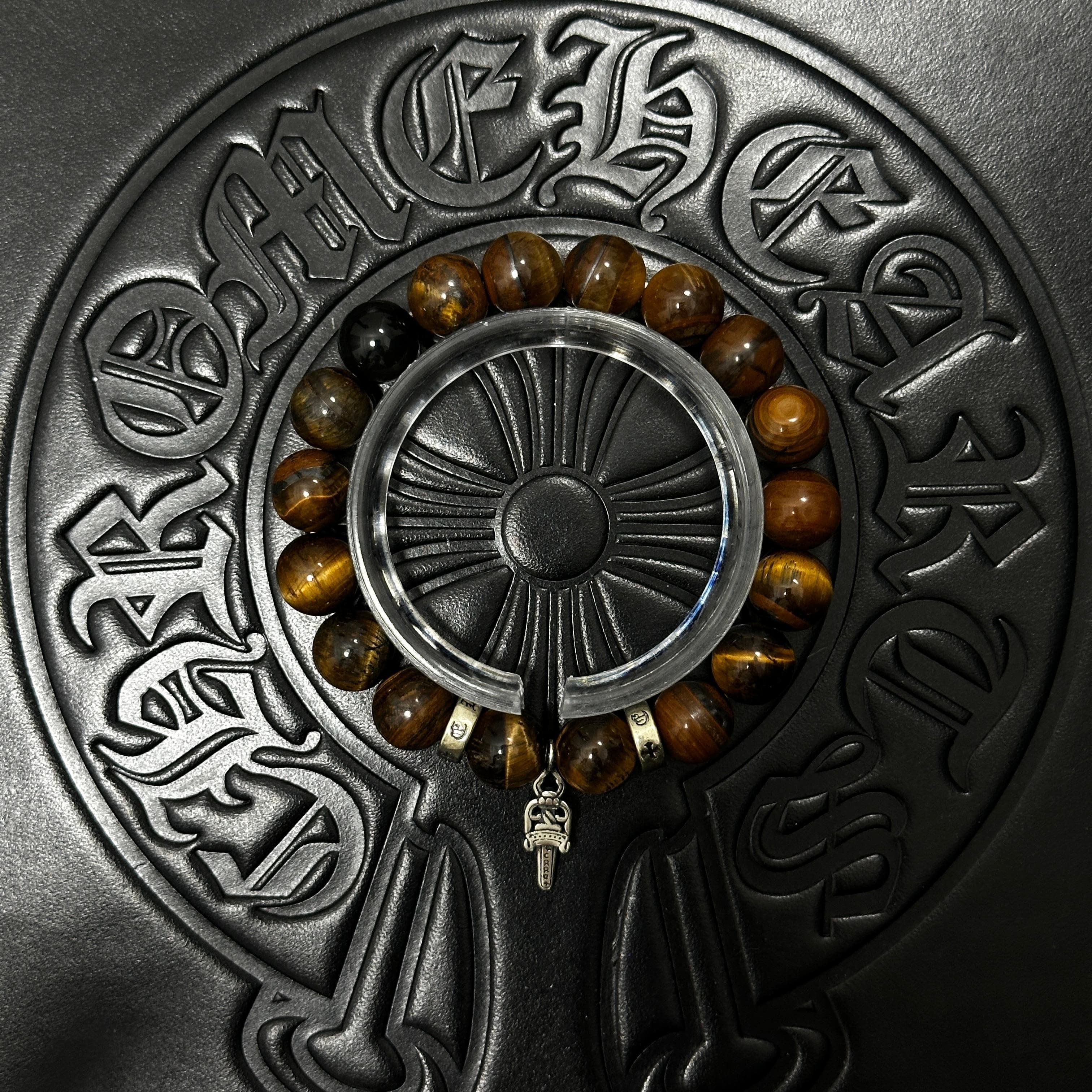 Brown Beaded Dagger Bracelet — Chrome Hearts jewelry