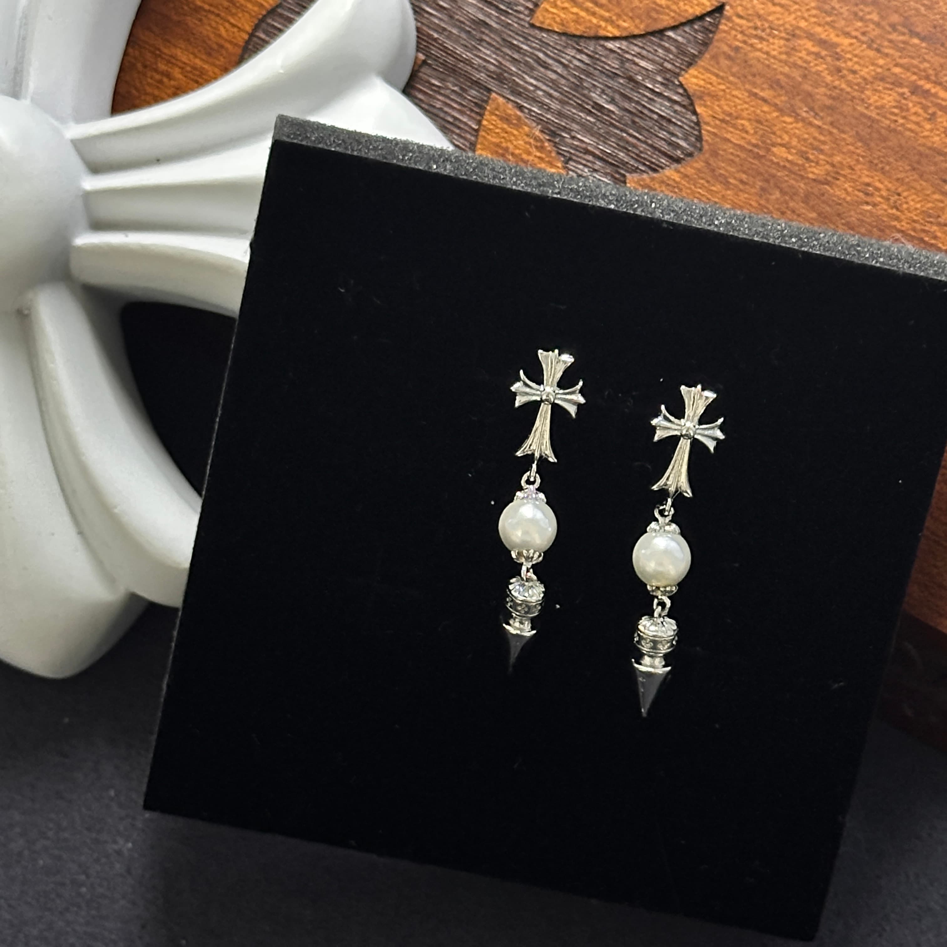 Pearl-Style Stud Earrings — Chrome Hearts jewelry