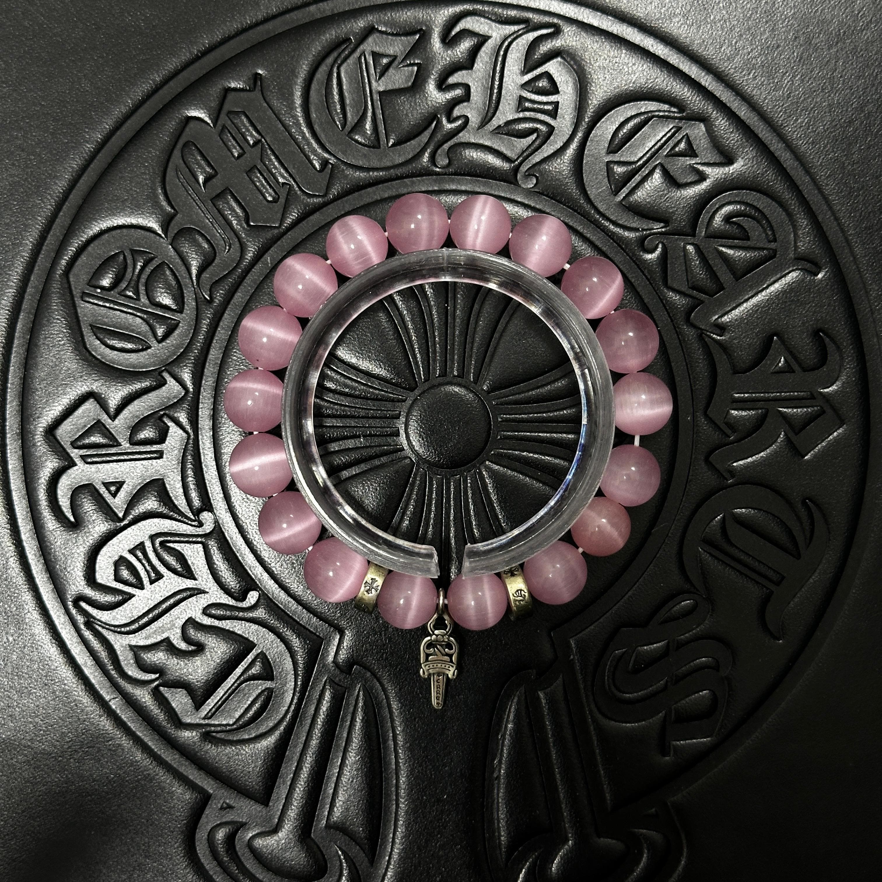 Pink Beaded Dagger Bracelet — Chrome Hearts jewelry