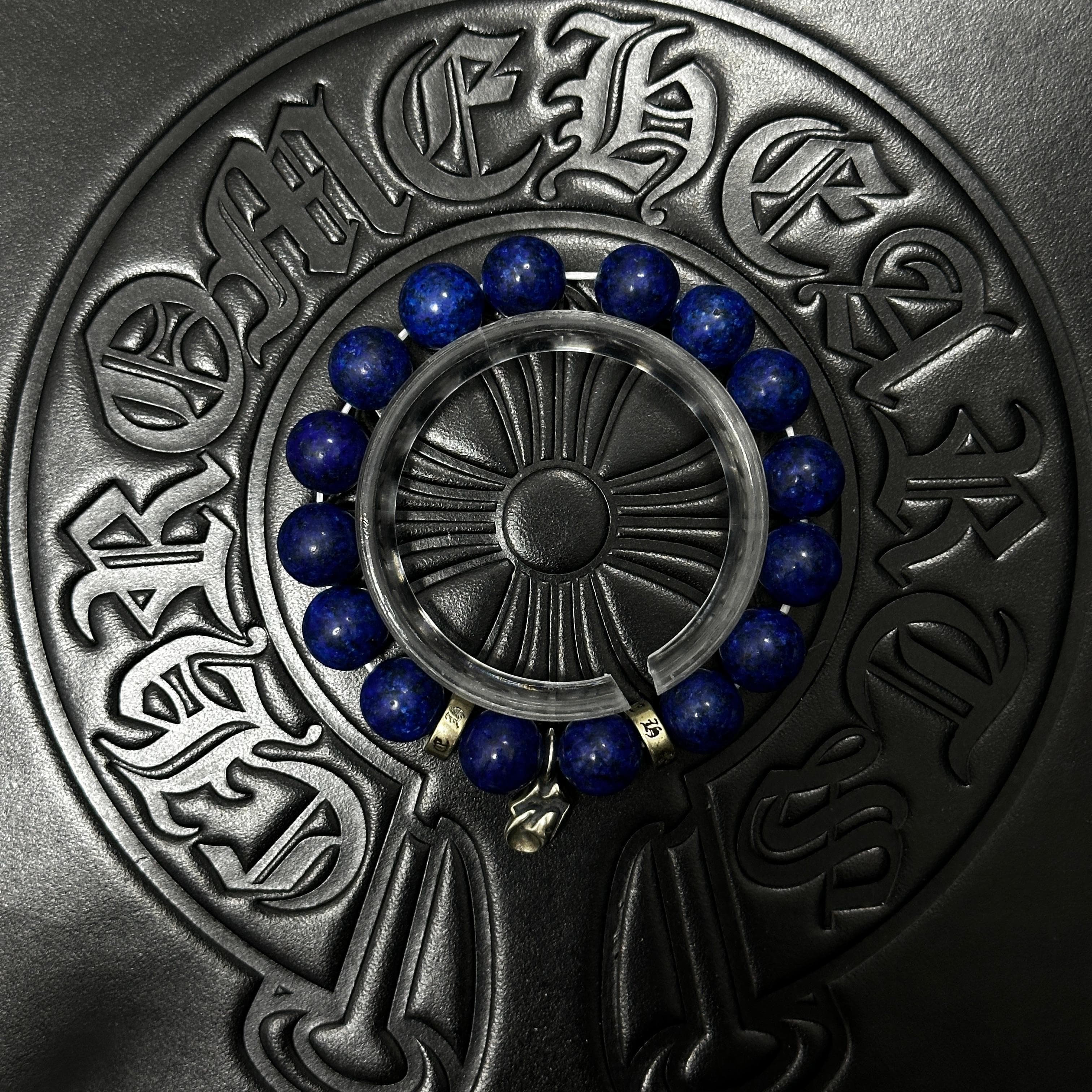 Blue Beaded Charm Bracelet — Chrome Hearts jewelry