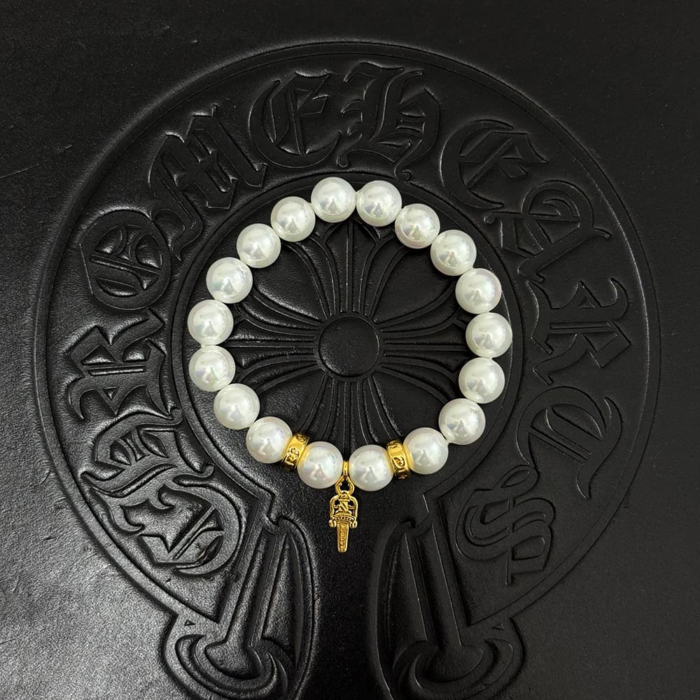 Pearl-Style Charm Bracelet — Chrome Hearts jewelry