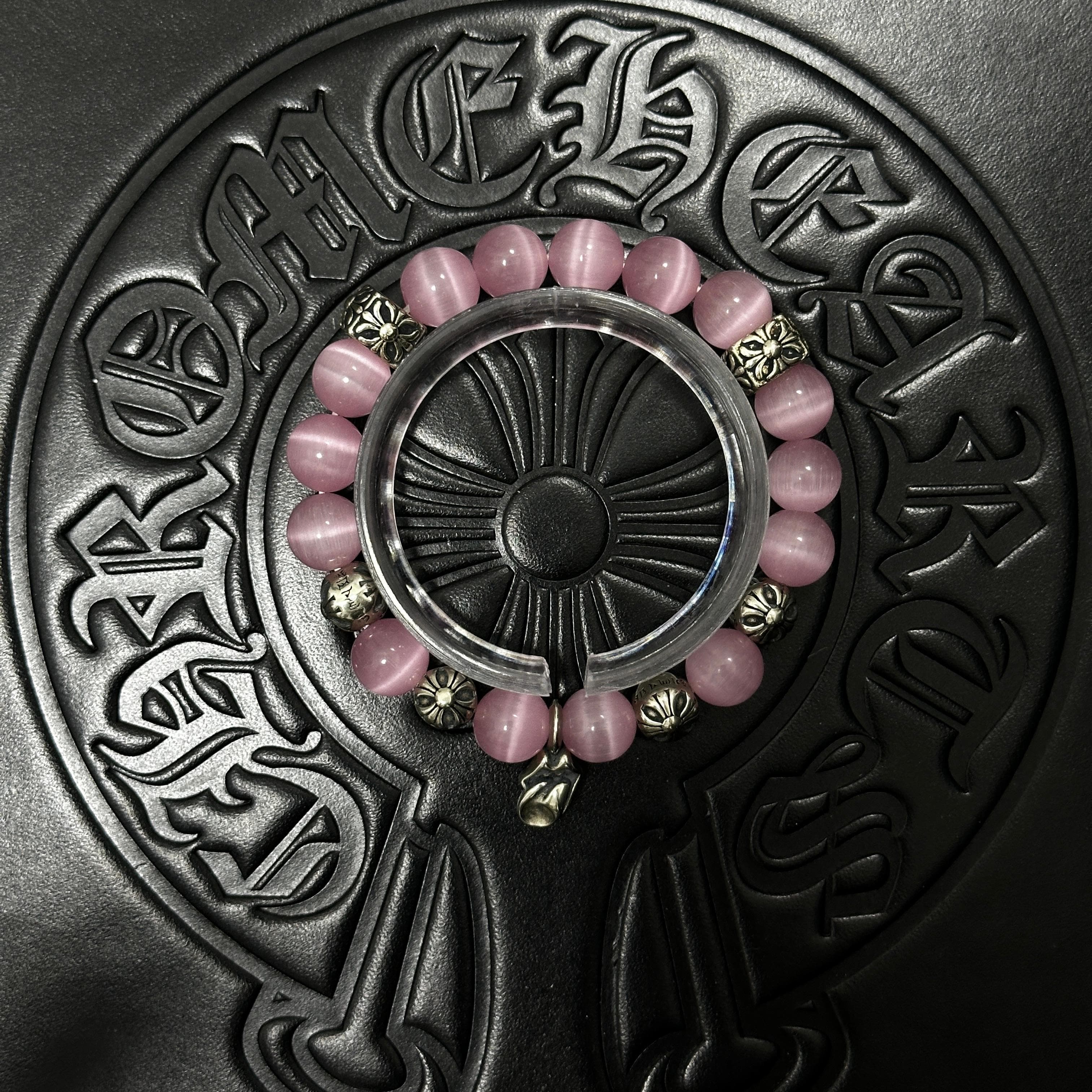 Pink Beaded Charm Bracelet — Chrome Hearts jewelry