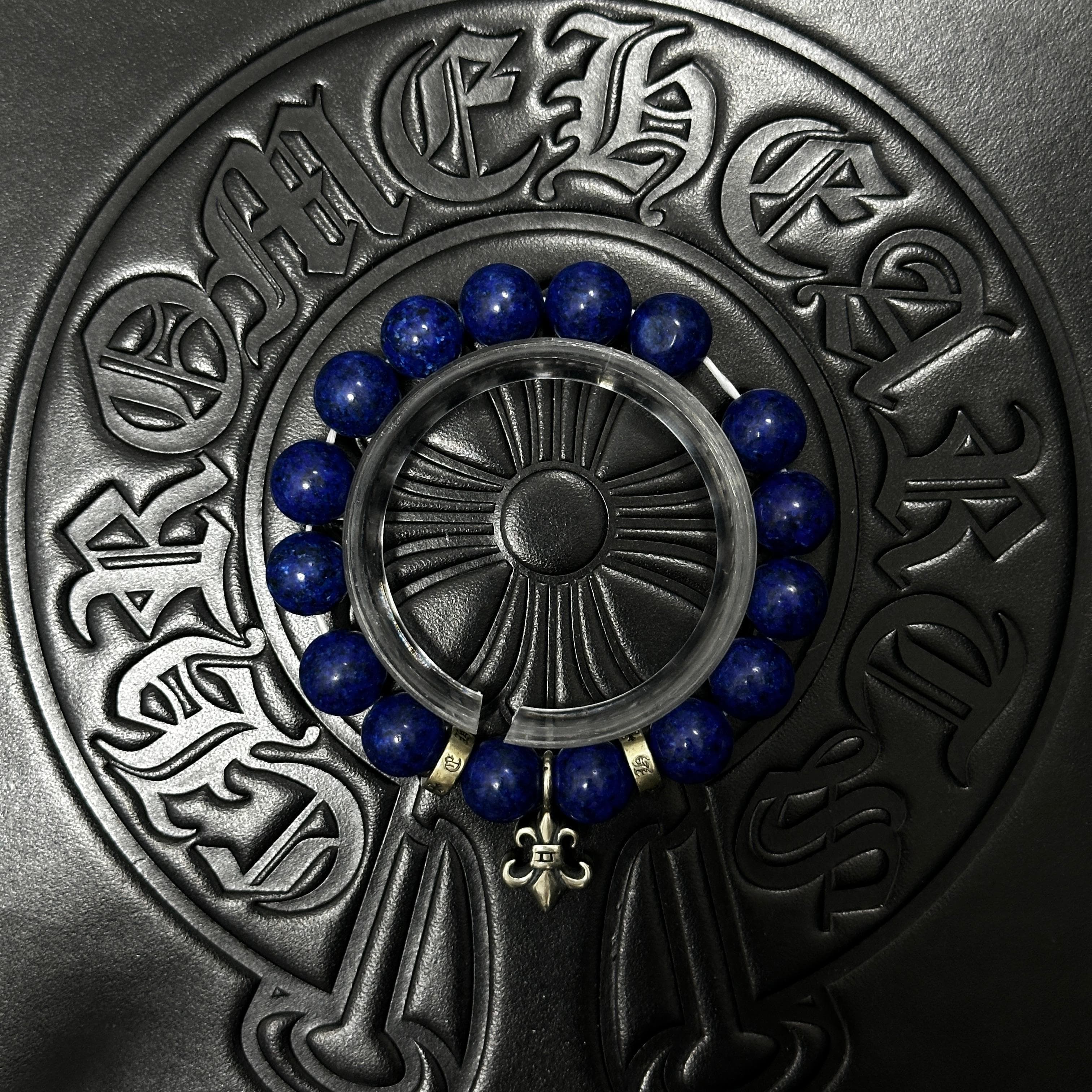 Blue Beaded Floral Bracelet — Chrome Hearts jewelry