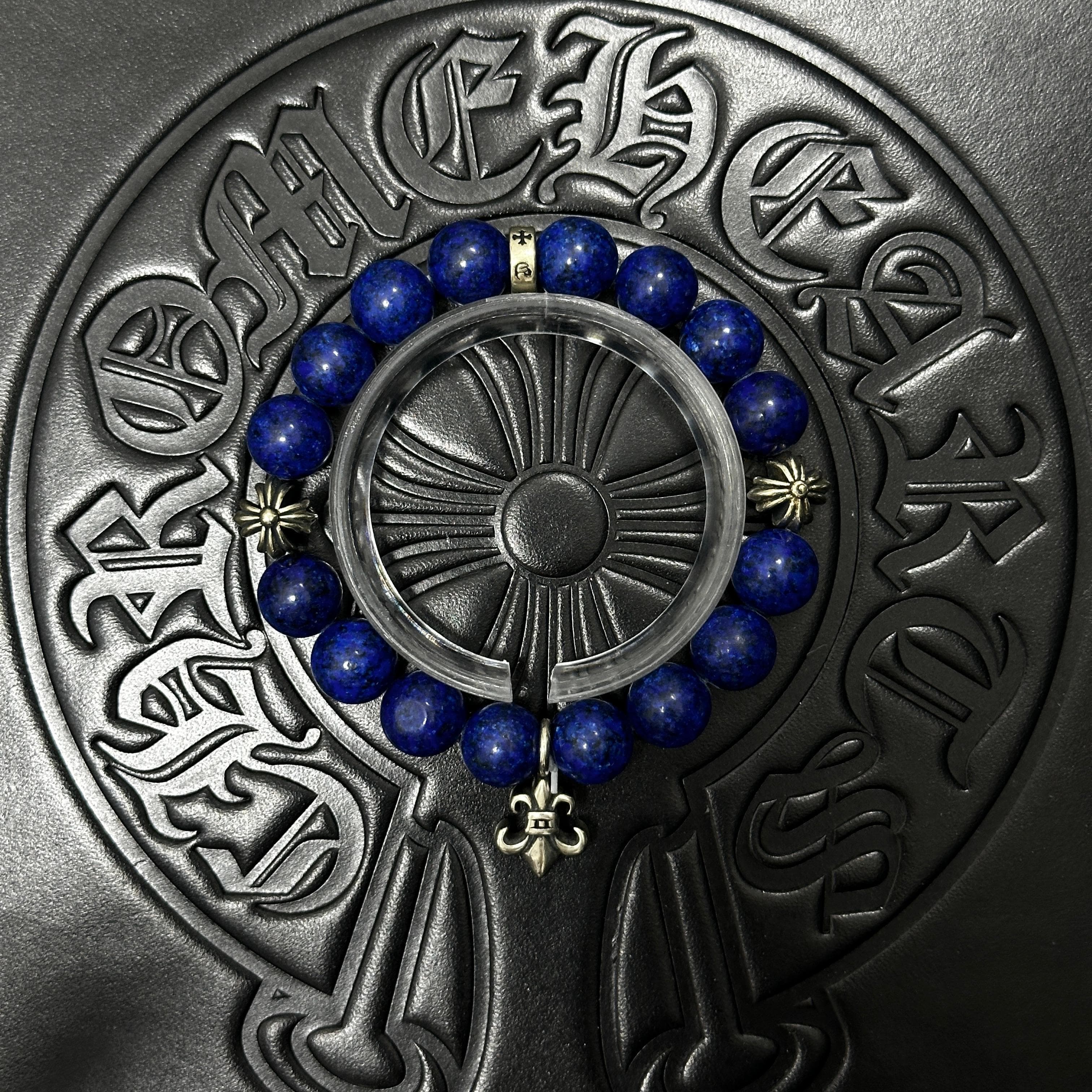 Blue Beaded Floral Bracelet — Chrome Hearts jewelry