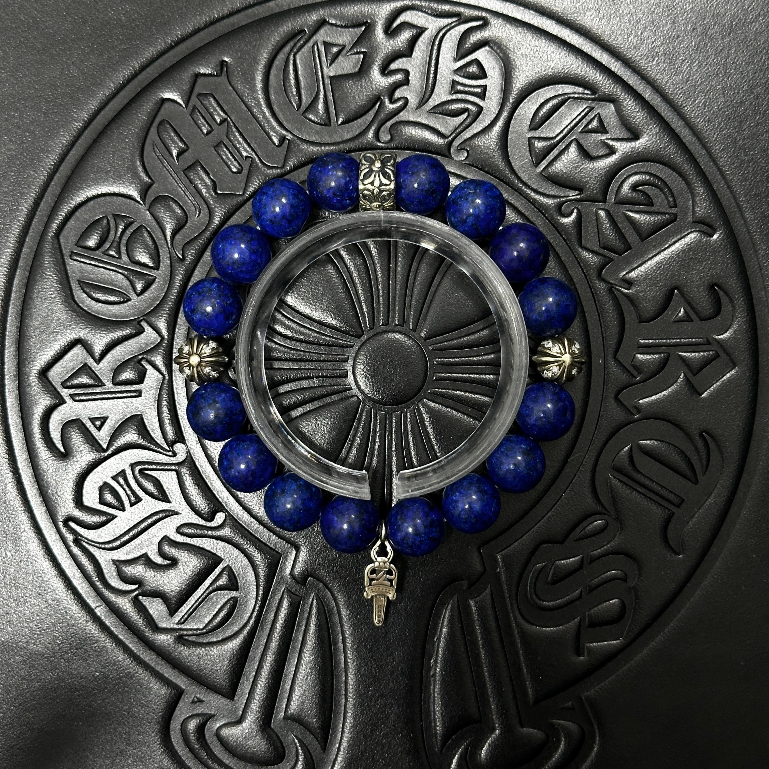 Blue Beaded Dagger Bracelet — Chrome Hearts jewelry