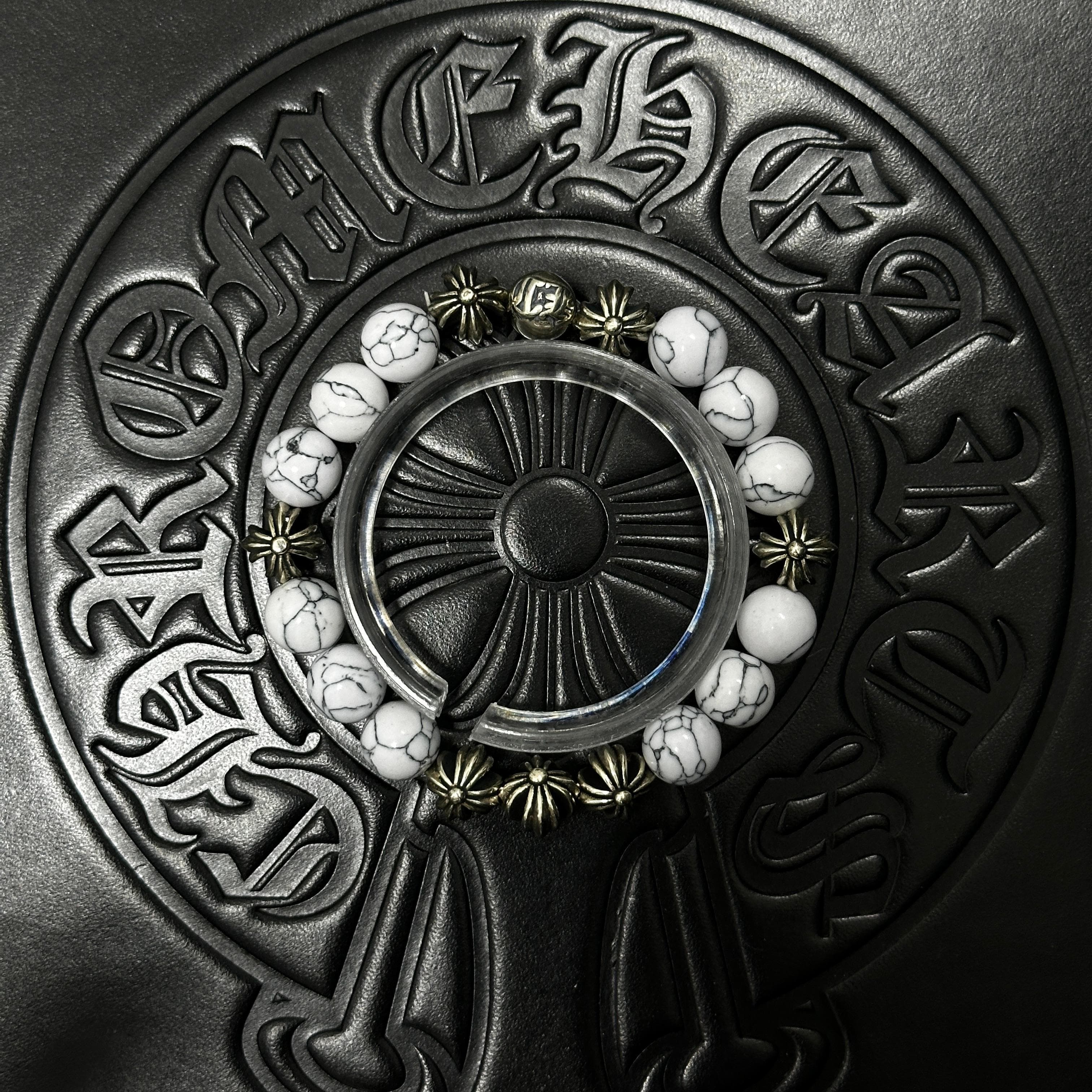 White Beaded Bracelet — Chrome Hearts jewelry