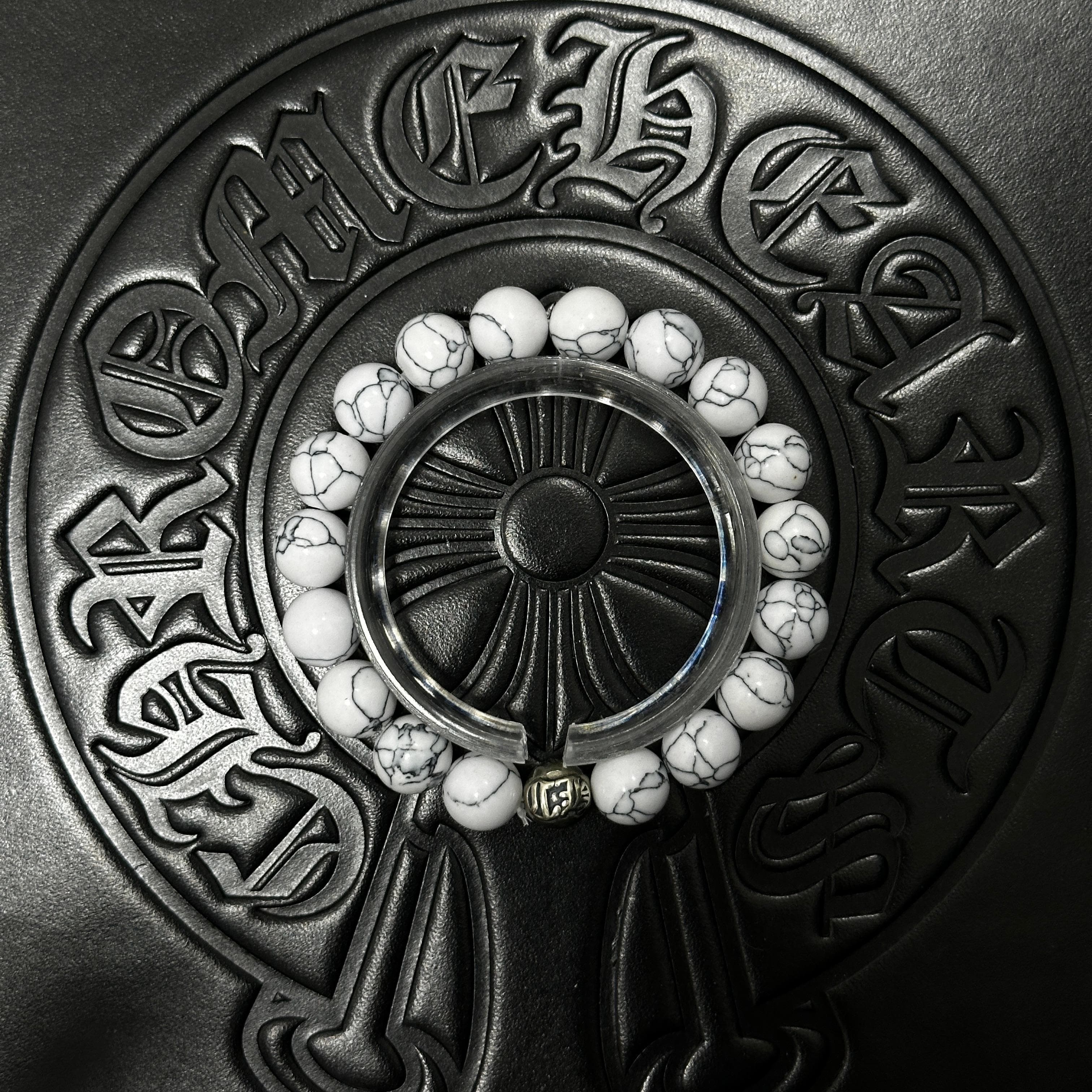 White Beaded Bracelet — Chrome Hearts jewelry