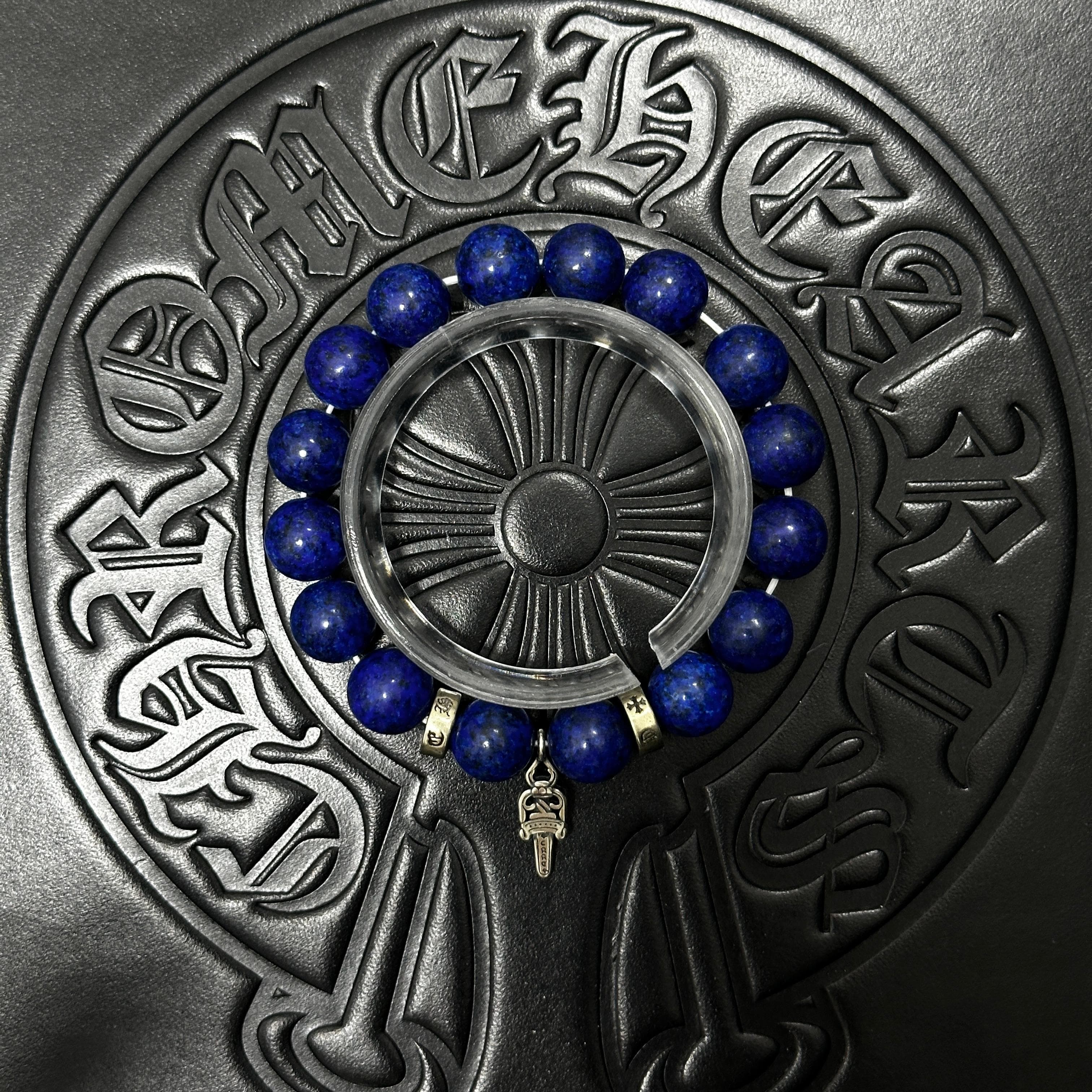 Blue Beaded Dagger Bracelet — Chrome Hearts jewelry