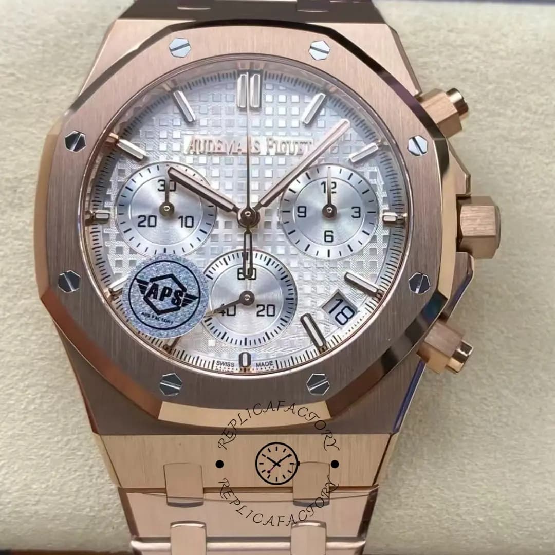 AP Royal Oak 26240OR.OO.1320OR.07 Chronograph 41 Replica Rose Gold Watch — view 1