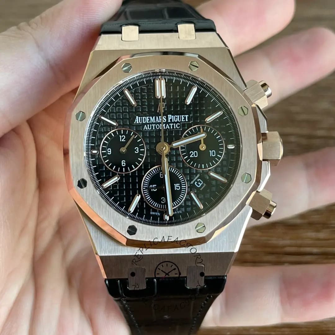 AP 1:1 Clone Royal Oak Chronograph 26320OR.OO.D002CR.01 Selfwinding Black Dial — view 1