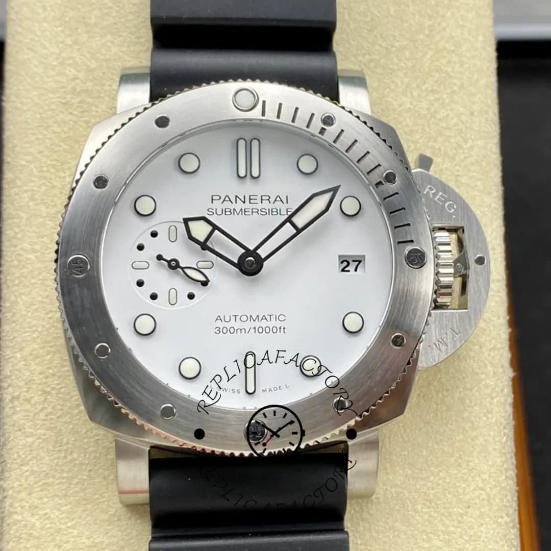 Panerai PAM02223 1:1 Clone Luminor Submersible 3 Days Steel Automatic White Watch — view 1