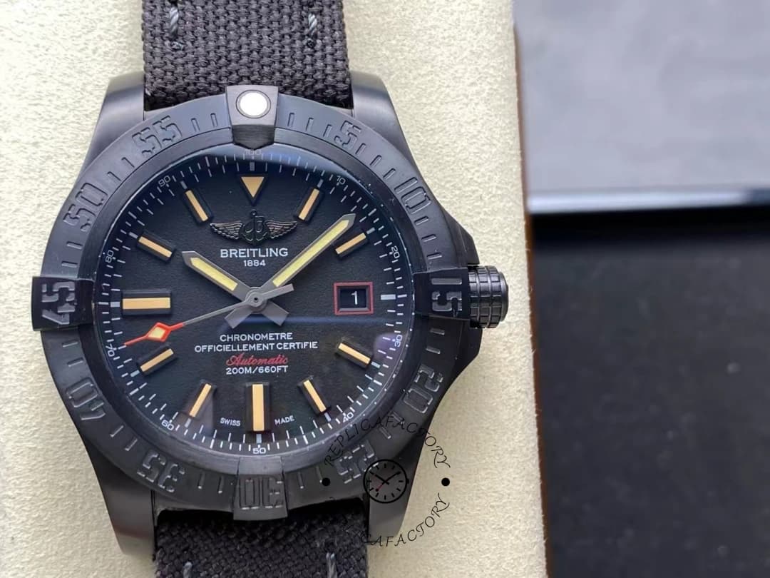 Breitling Avenger Blackbird 44 V17311101B1W1 Replica Black Dial Men's Watch — view 1