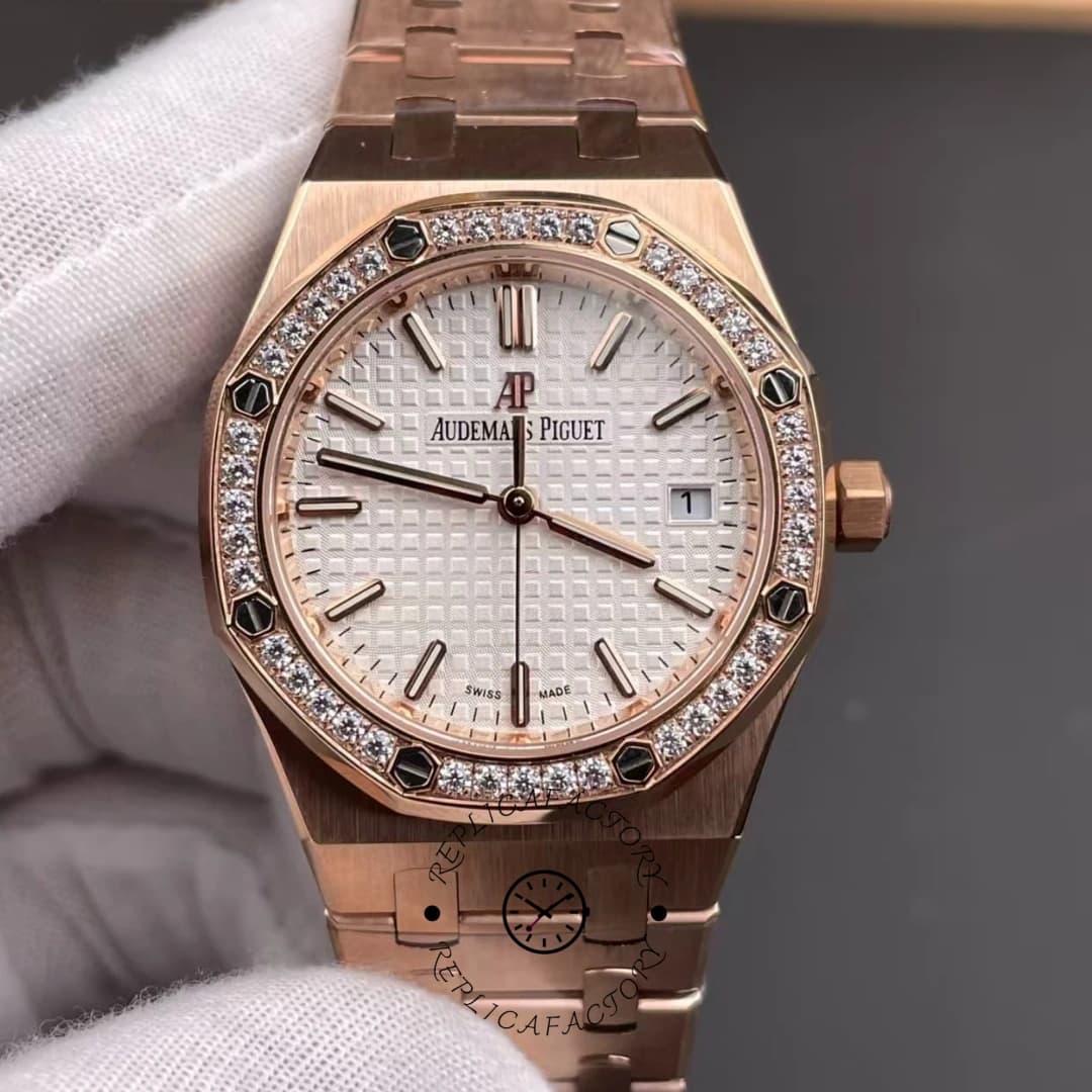 AP Royal Oak Replica Automatic 34 Rose Gold 77351OR.ZZ.1261OR.01 — view 1