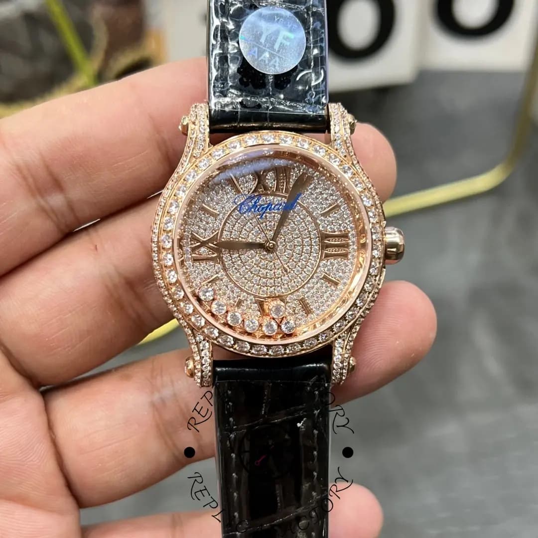 Chopard 274891-5001 1:1 Clone Happy Sport Diamond Watch — view 1