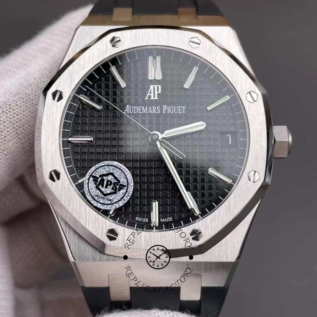 AP Royal Oak 41 Black Rubber 15500ST.OO.1220ST.03 Replica Automatic — view 1