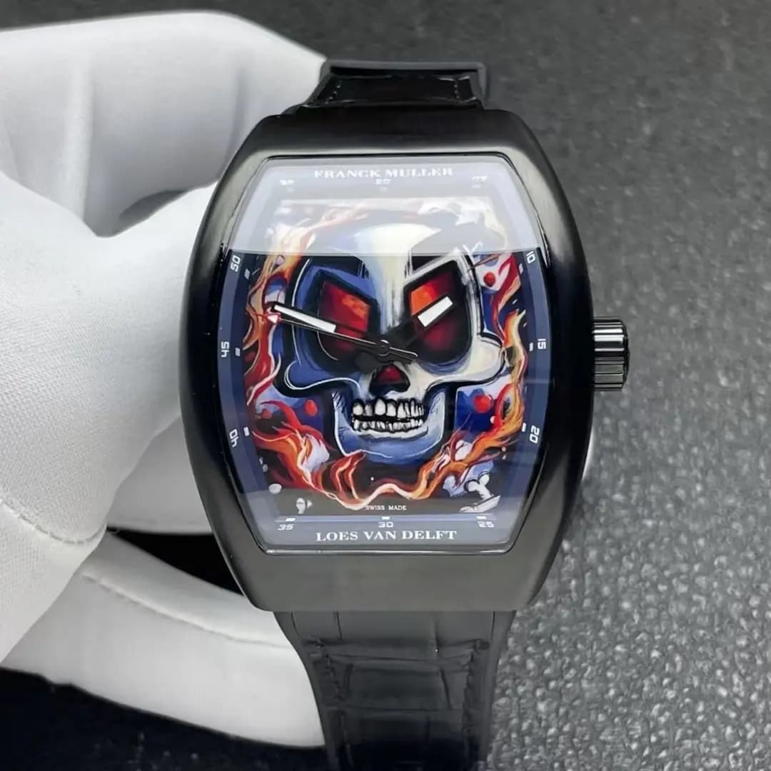 Franck Muller V43-SC-LVD-SKULLY TT Replica Vanguard Skully Watch — view 1