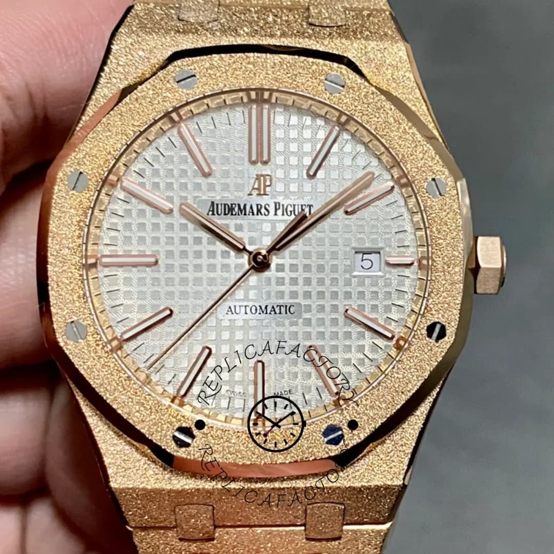 AP Royal Oak 37 Frosted Rose Gold 15454OR.GG.1259OR.01 Replica Automatic — view 1