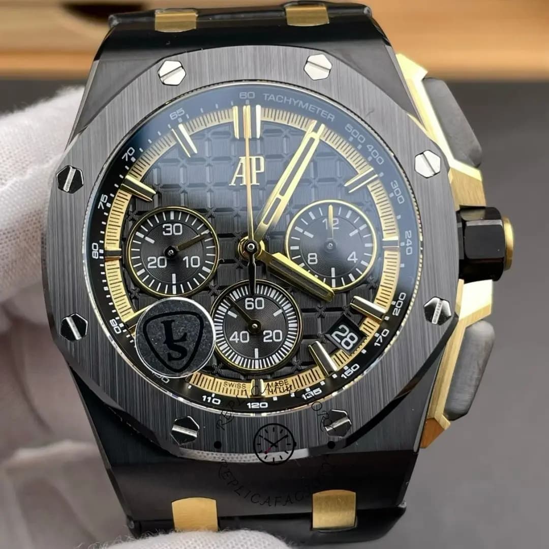 Replica AP Royal Oak Offshore Chronograph 26420CE.OO.A127CR.01 Leather Strap 43mm — view 1