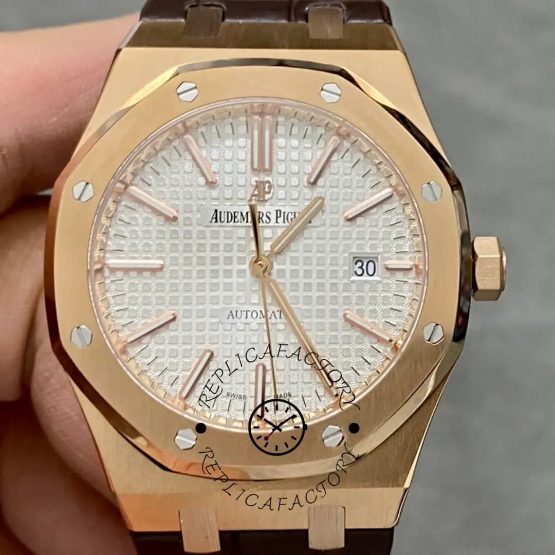 AP Royal Oak 1:1 Clone 41 Jumbo 15400OR.OO.D088CR.01 Leather Strap — view 1