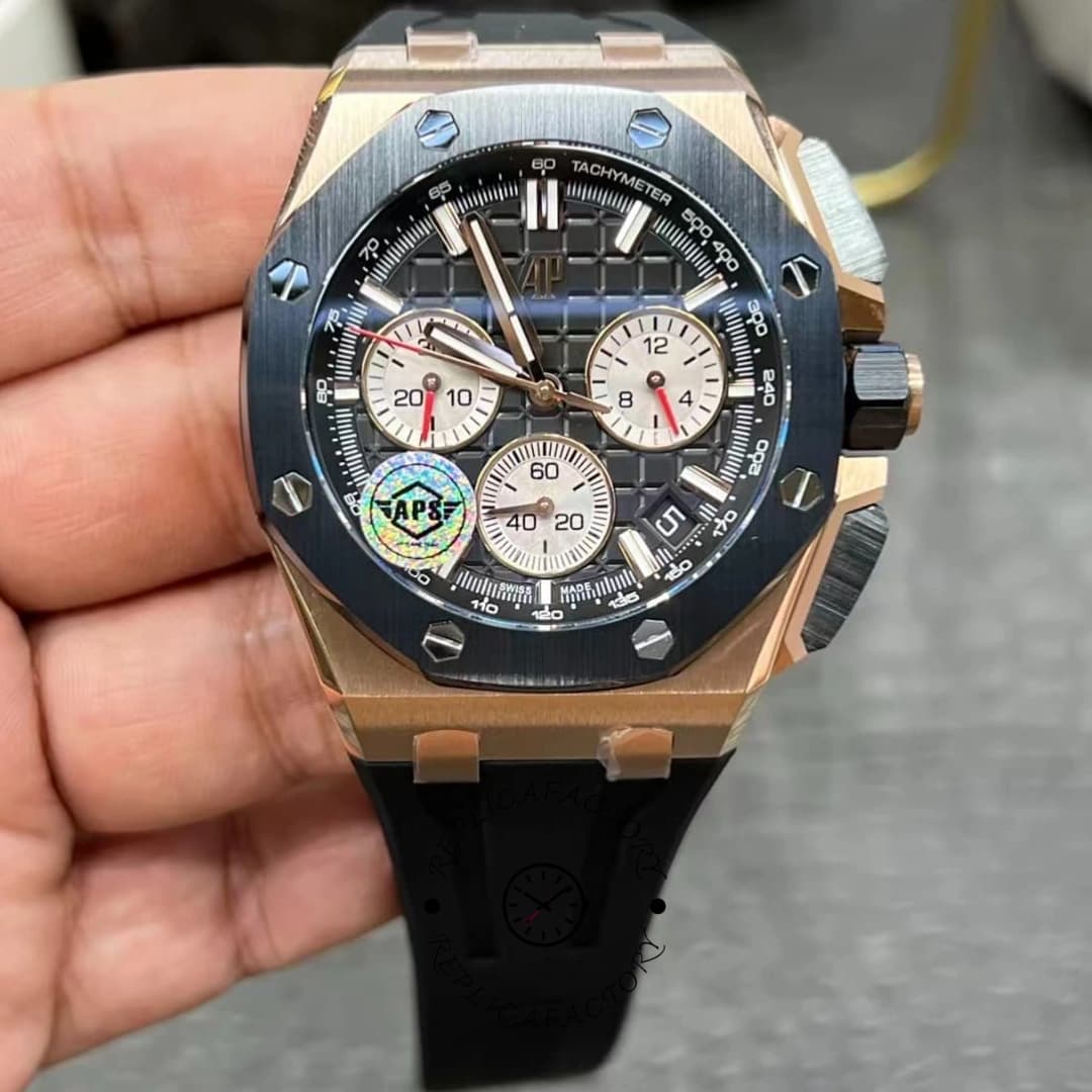 AP Royal Oak Offshore 43MM Black Dial 1:1 Clone 26420RO.OO.A002CA.01 Chronograph — view 1
