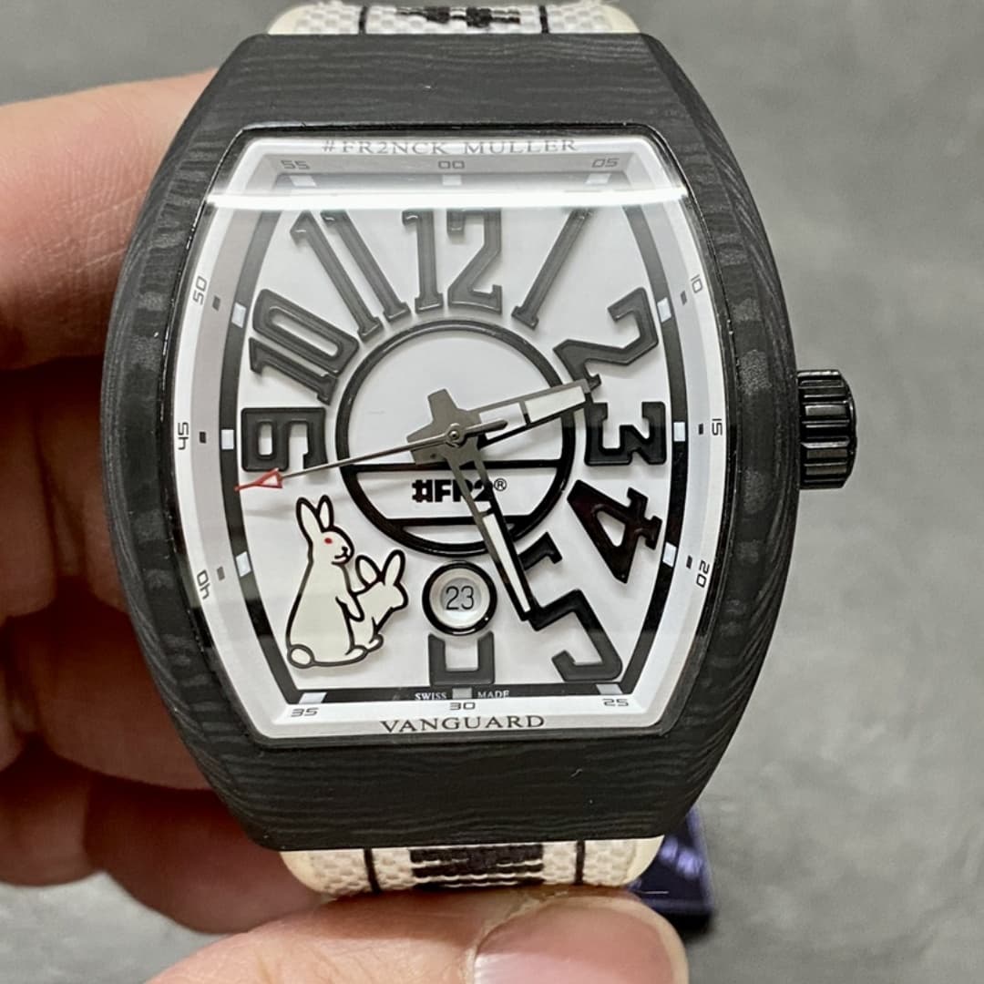 Franck Muller V45 Carbon Fiber Case White Dial — view 1