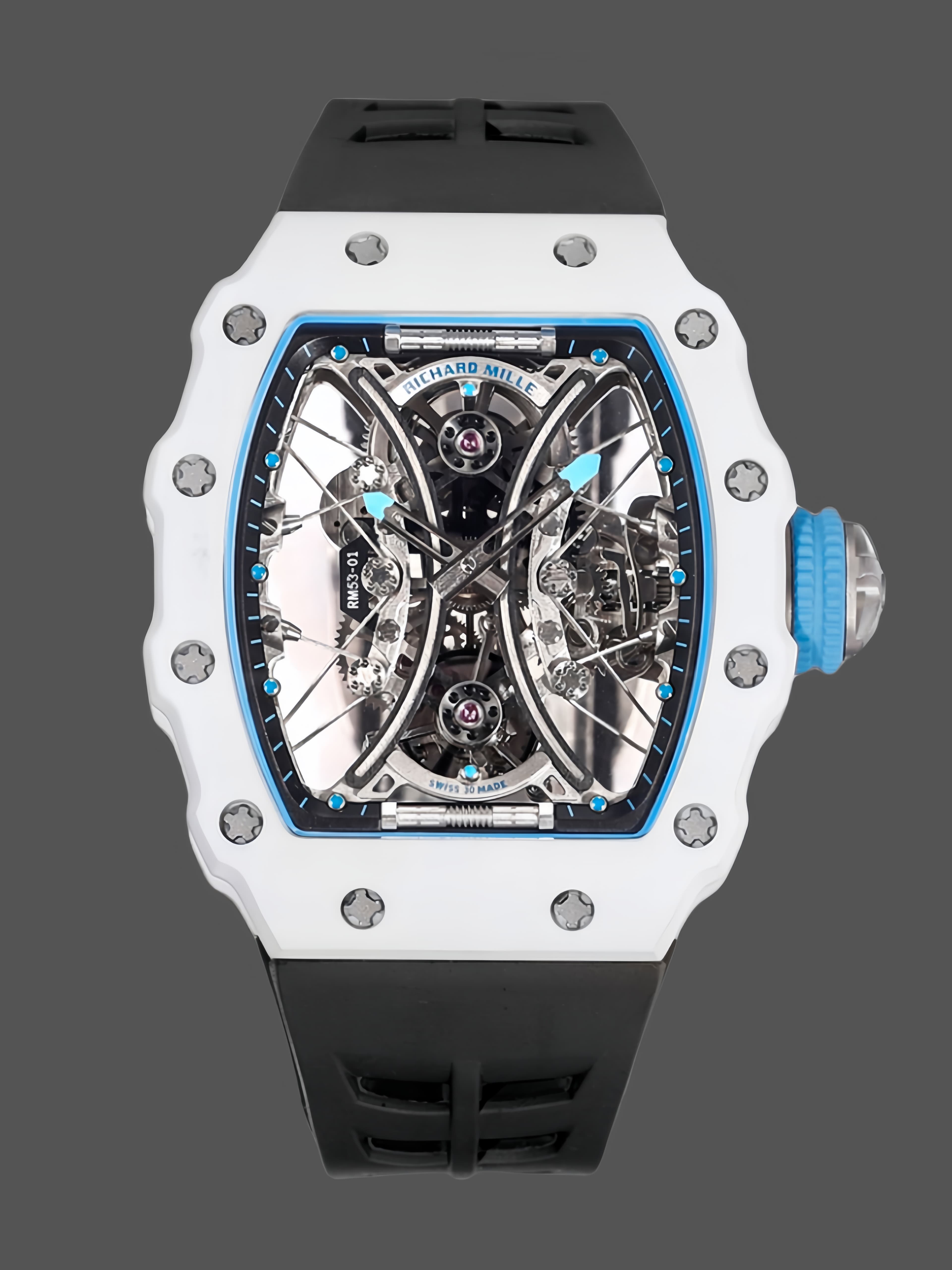 Richard Mille RM053-01 Pablo MacDonough Skeleton Dial Black Rubber Strap — view 1