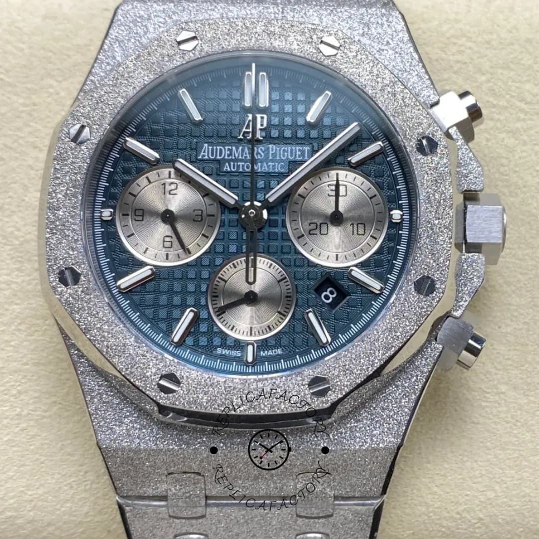 AP Royal Oak Chronograph 41 Frosted White Gold 26331BC.GG.1224BC.02 1:1 Clone — view 1
