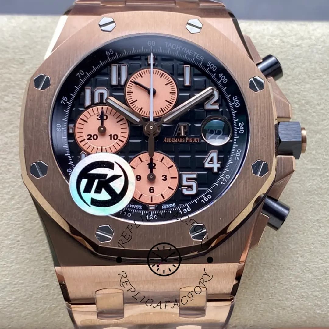 Replica AP Brick Royal Oak Offshore 42mm 26470OR.OO.1000OR.03 Black Dial — view 1