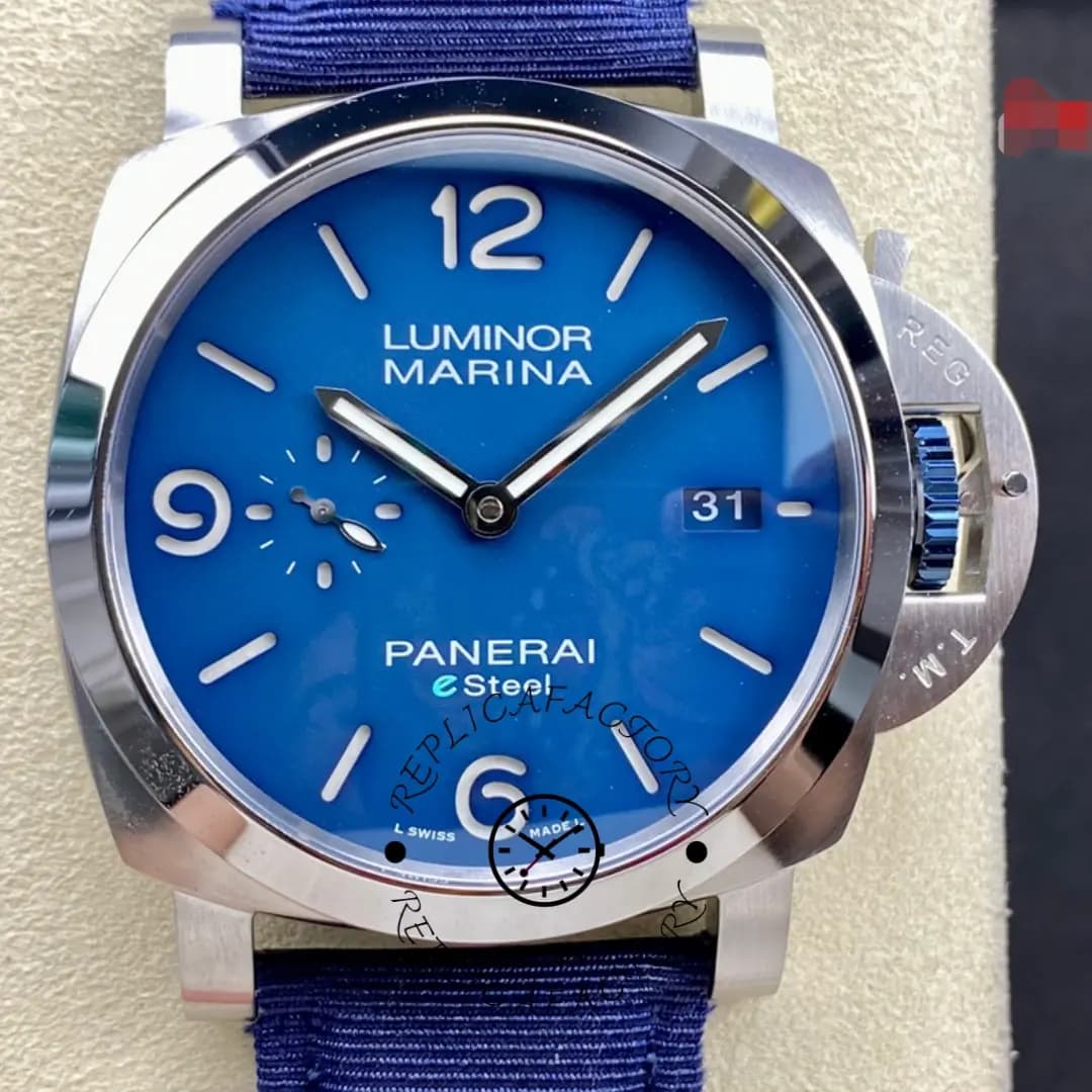 Panerai Luminor Marina PAM01157 3 Days Automatic Replica eSteel Blue Profondo — view 1