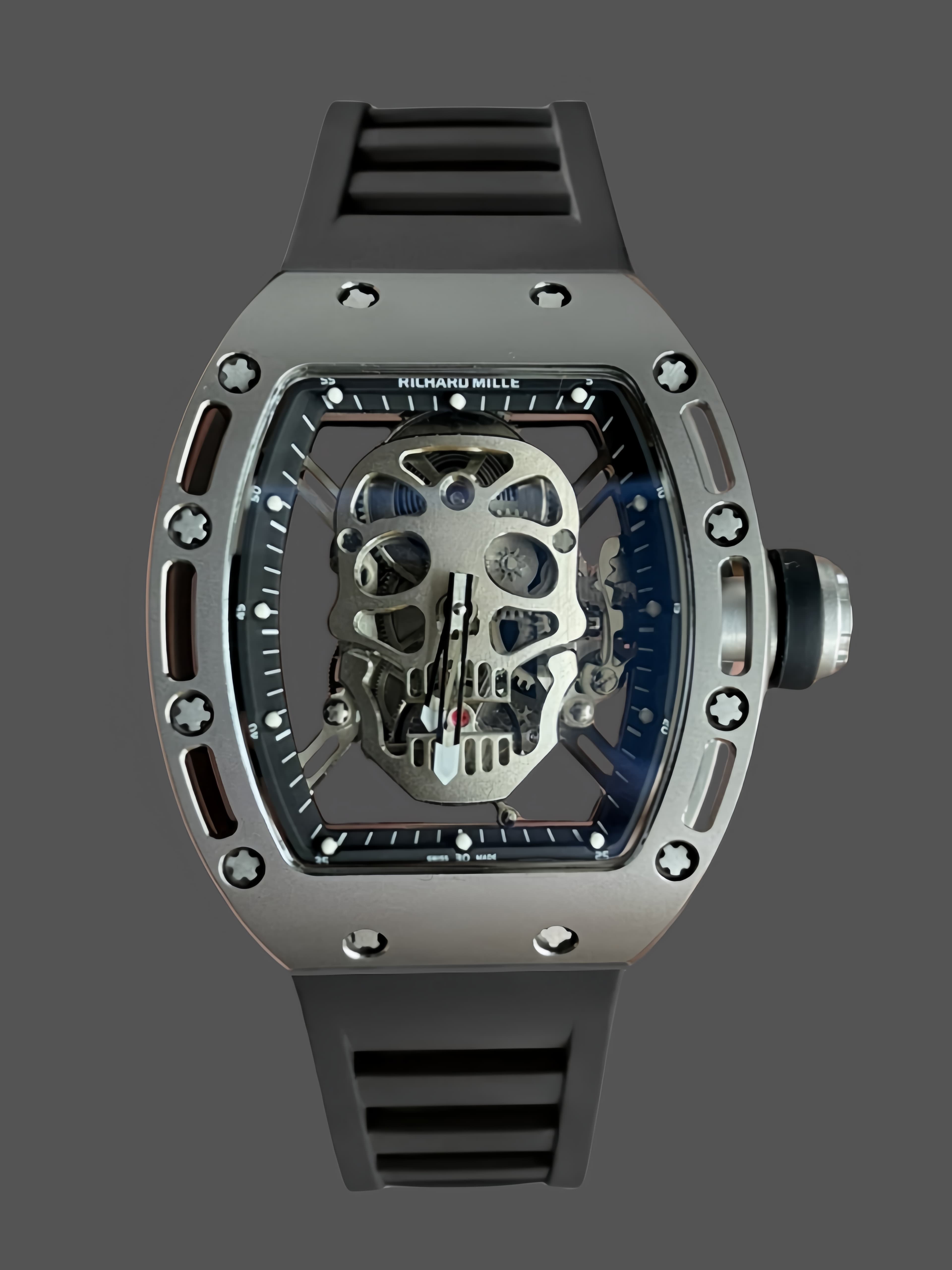 5 Colors Richard Mille Limited Edition RM52 Skull Titanium Tourbillon Openworked Dial — view 1