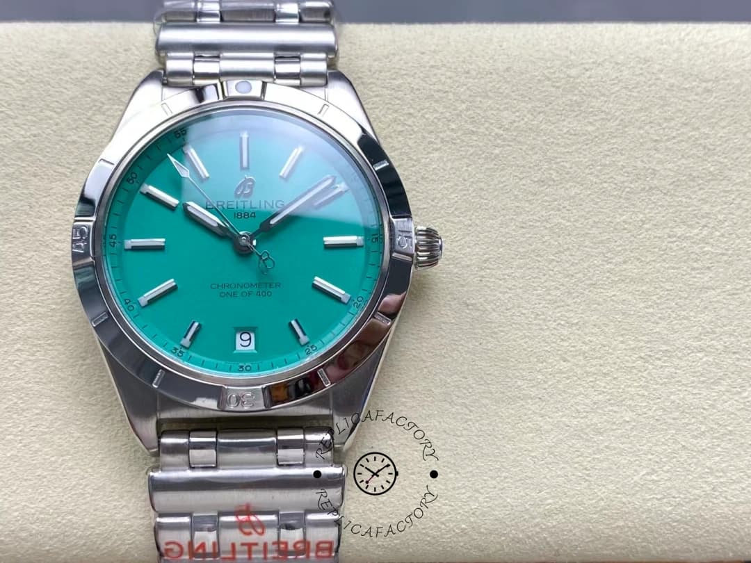 Breitling Chronomat Automatic 36mm Turquoise Dial A103801A1L1A1 Replica — view 1